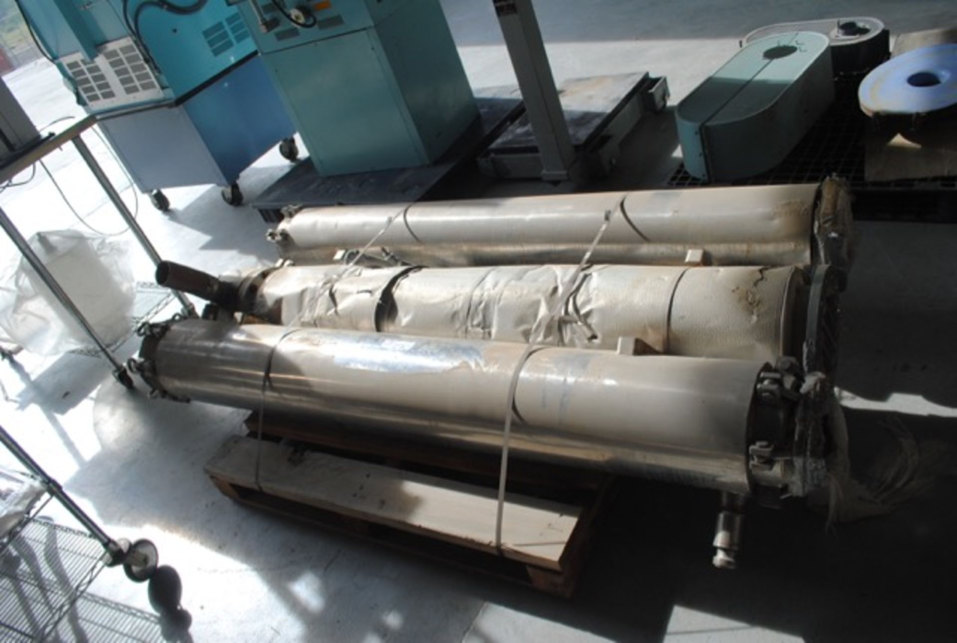 Pallet of three heat exchangers