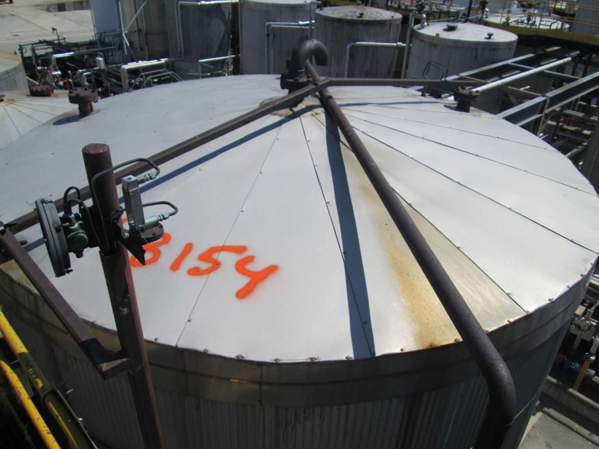 14500 O'Conner storage tank, carbon steel construction, 11'6" diameter x 18' straight side, dish top - Image 2 of 7