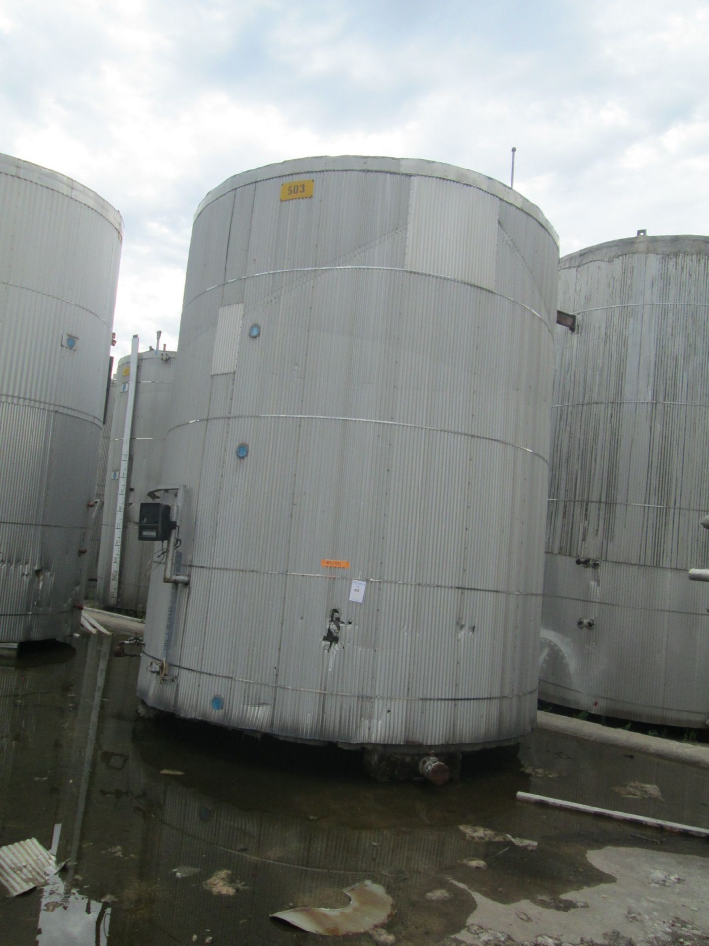12500 gal O'Conner storage tank, carbon steel construction, 12' diameter x 15' straight side, dome - Image 2 of 4