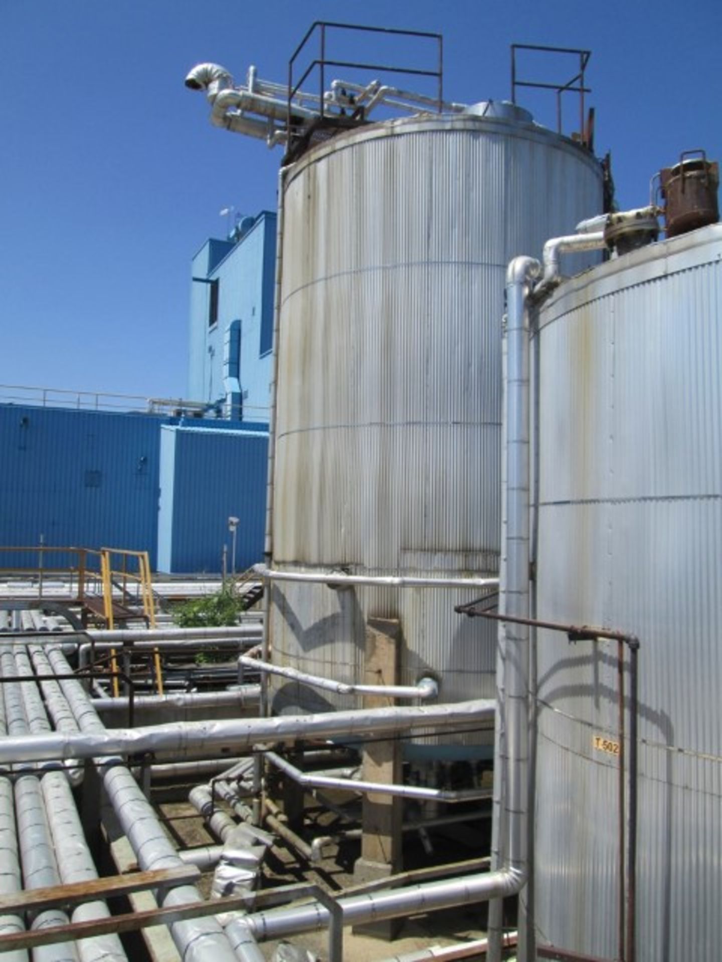 14500 gallon O'Conner storage tank, carbon steel construction, 11' diameter x 19' straight side, - Image 5 of 11