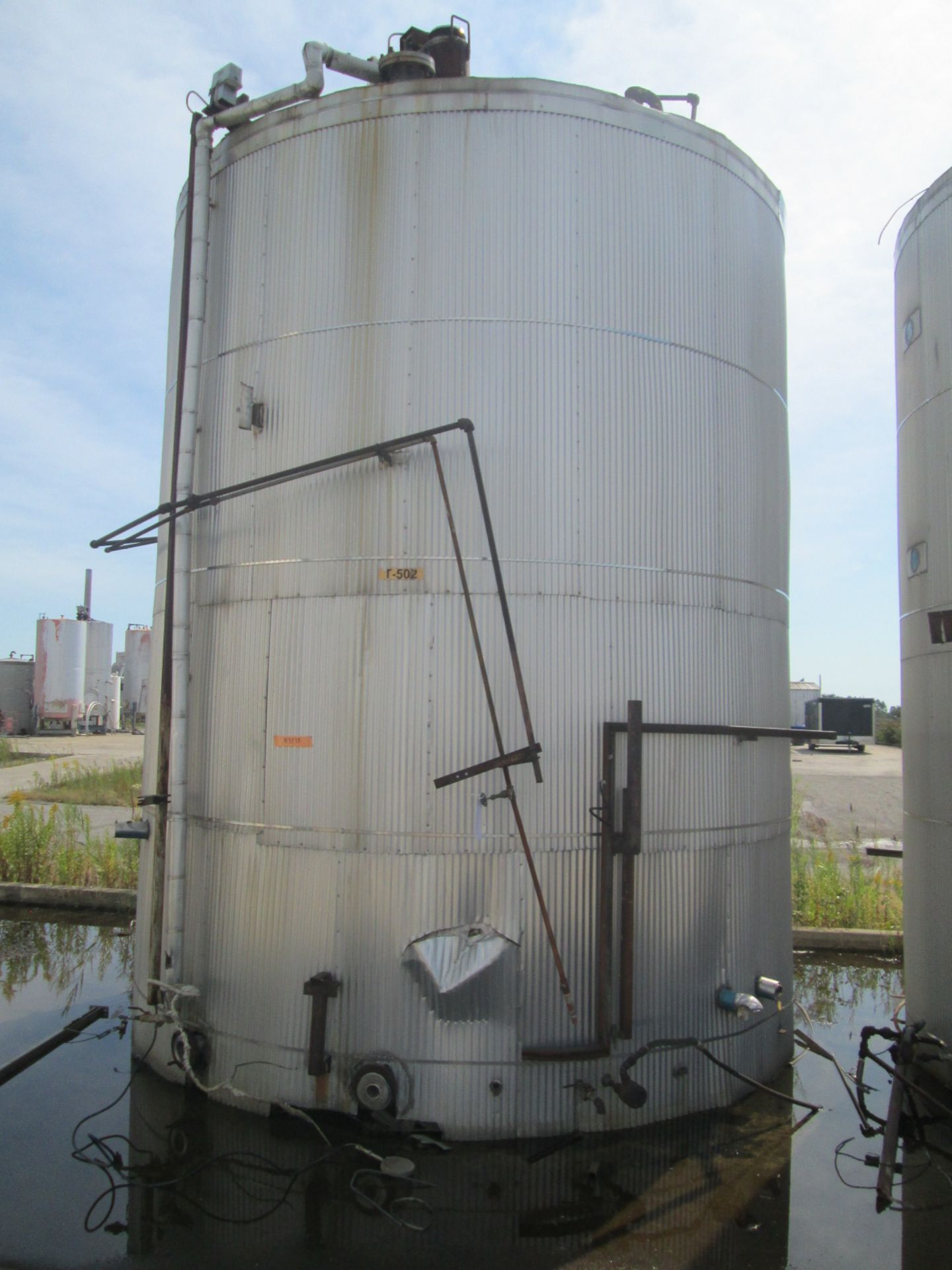 12500 gallon Lake Nordic Mine Co storage tank, 304 stainless steel construction, 12' diameter x