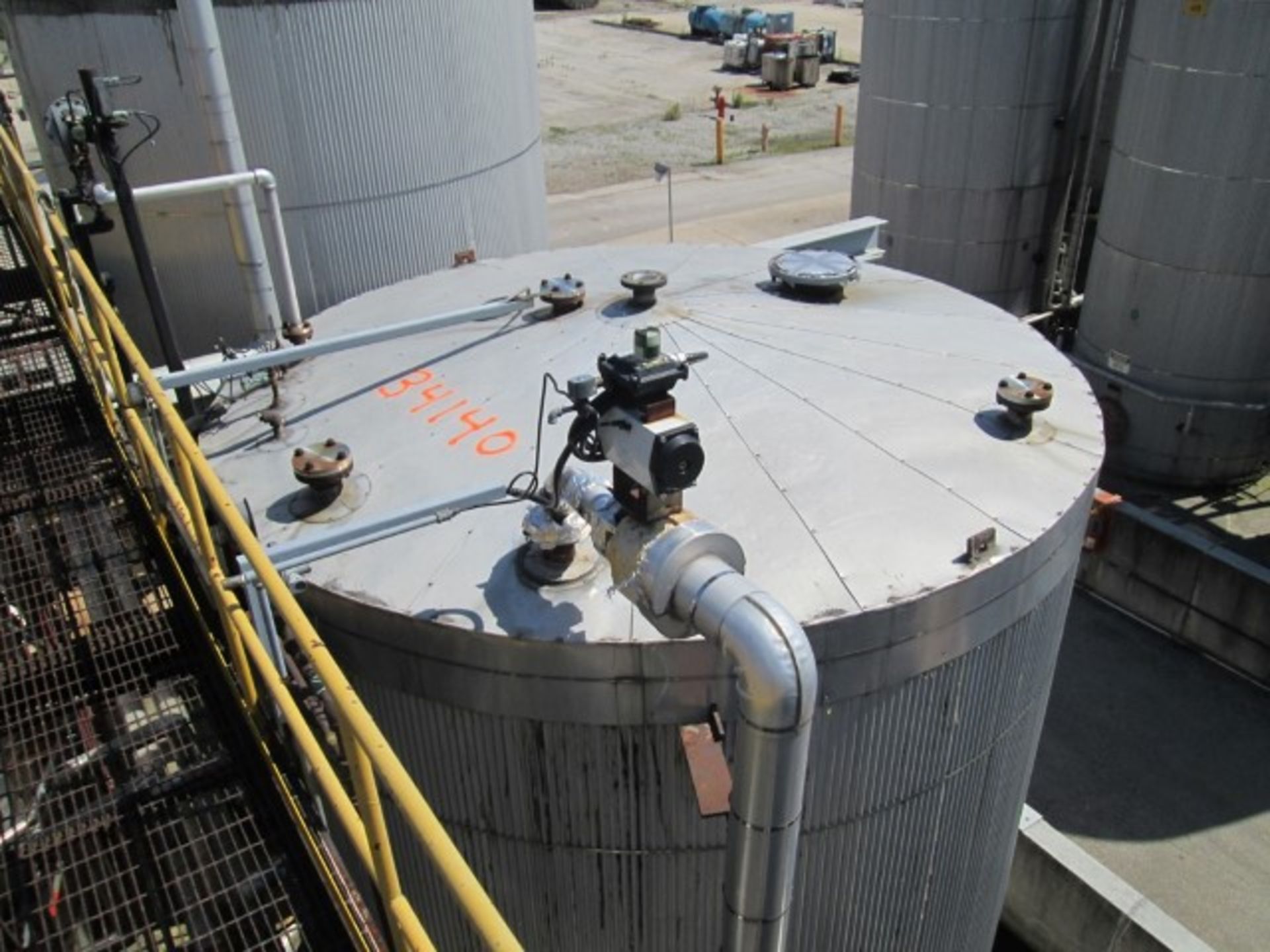 14500 O'Conner storage tank, carbon steel construction, 11'6" diameter x 18'6" straight side, dome - Image 5 of 6