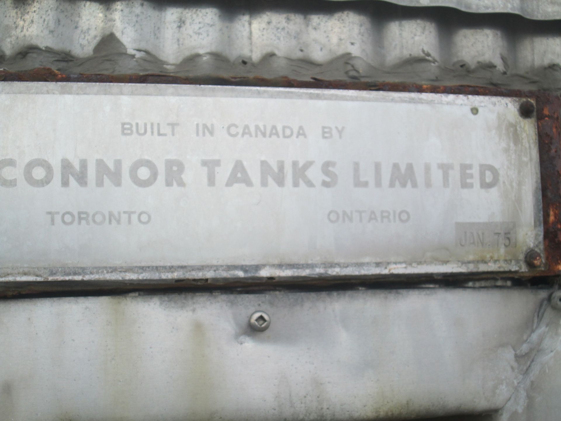 13000 gallon O'Conner storage tank, carbon steel construction, 11' diameter x 18'6" straight side, - Image 5 of 8