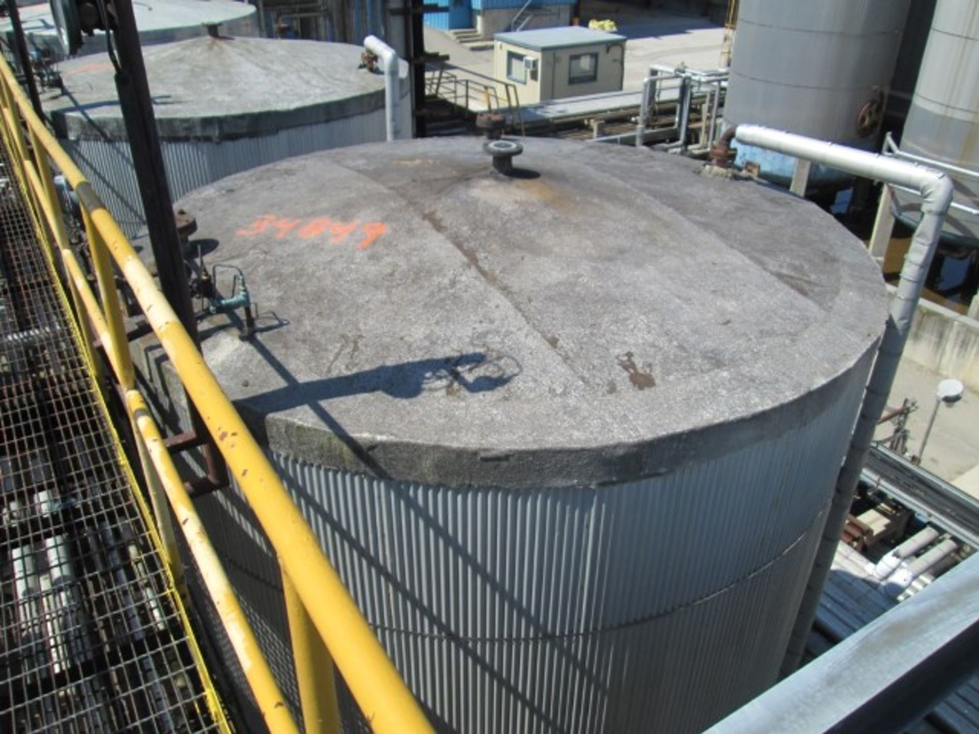 14500 O'Conner storage tank, carbon steel construction, 11'6" diameter x 18'6" straight side, dome - Image 4 of 7