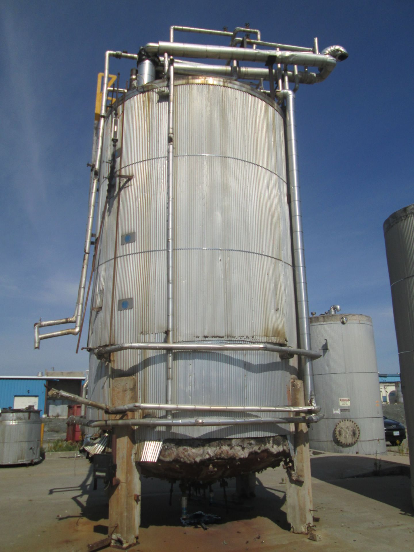 14500 gallon O'Conner storage tank, carbon steel construction, 11' diameter x 19' straight side, - Image 2 of 11