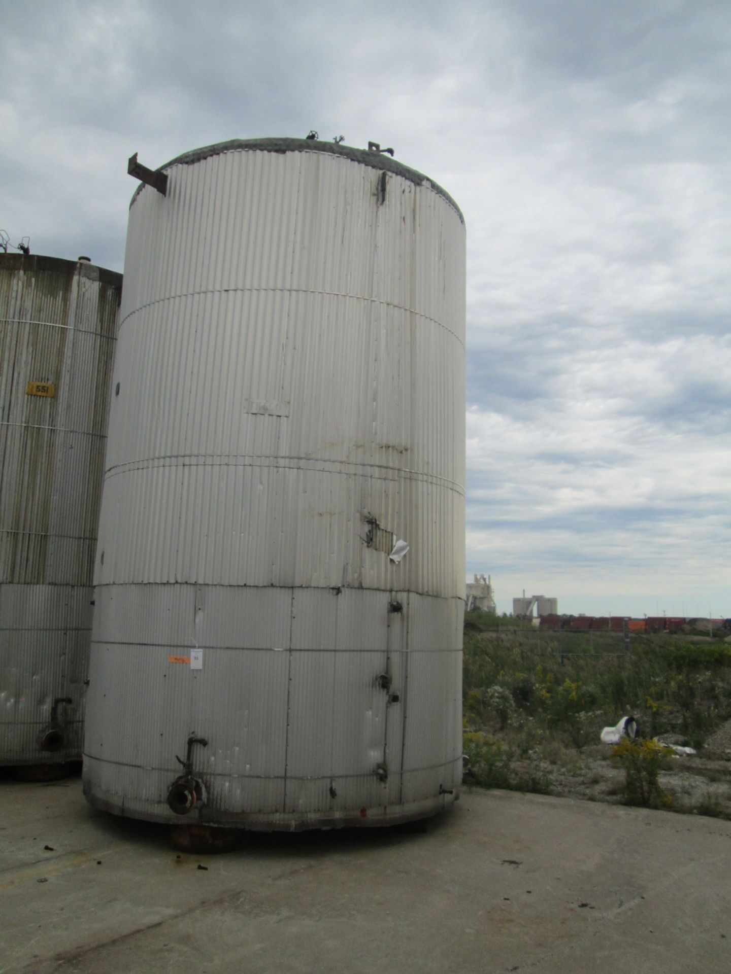 14500 O'Conner storage tank, carbon steel construction, 11'6" diameter x 18'6" straight side, dome - Image 3 of 7