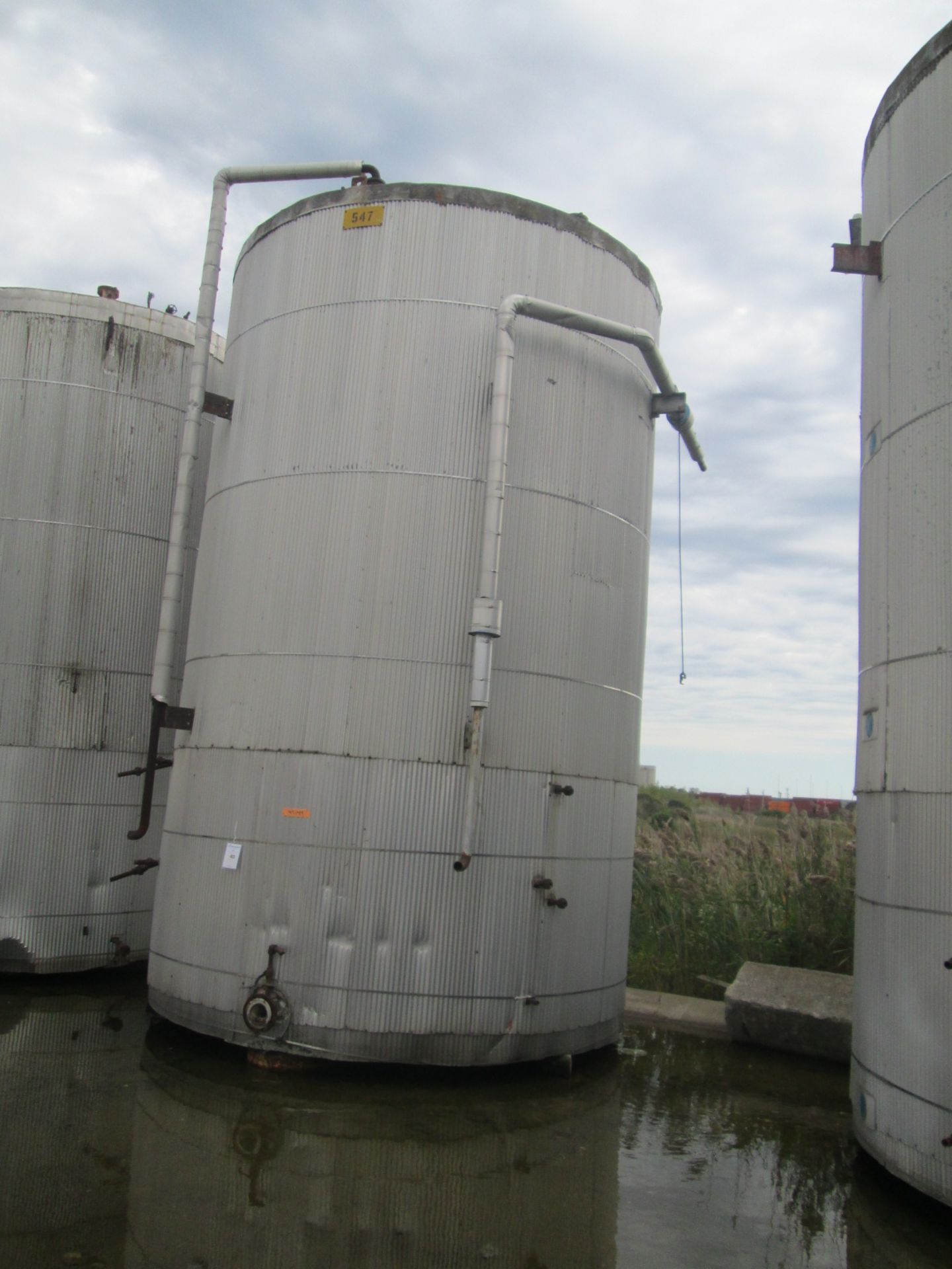 14500 O'Conner storage tank, carbon steel construction, 11'6" diameter x 18'6" straight side, dome - Image 2 of 7