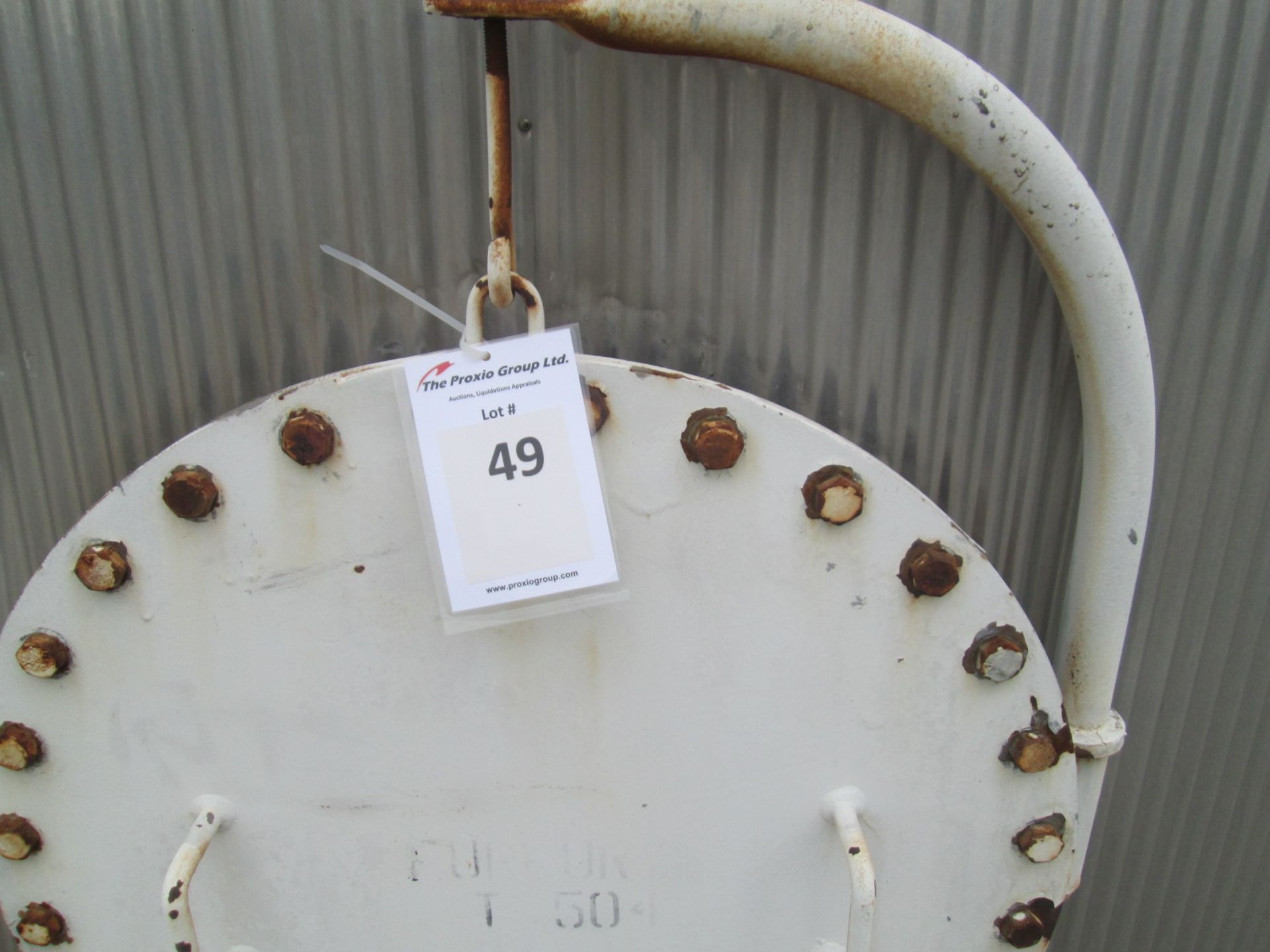 24500 gal O'Conner storage tank, carbon steel construction, 12' diameter x 29' straight side, dome - Image 4 of 10