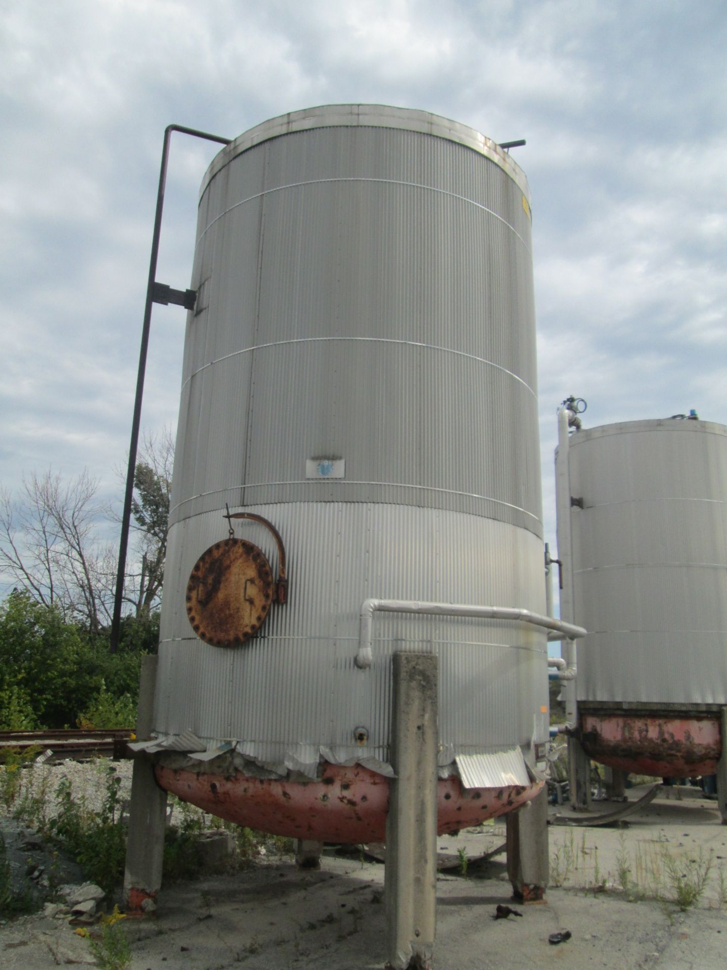 14500 O'Conner storage tank, carbon steel construction, 11'6" diameter x 18' straight side, dish top - Image 7 of 7