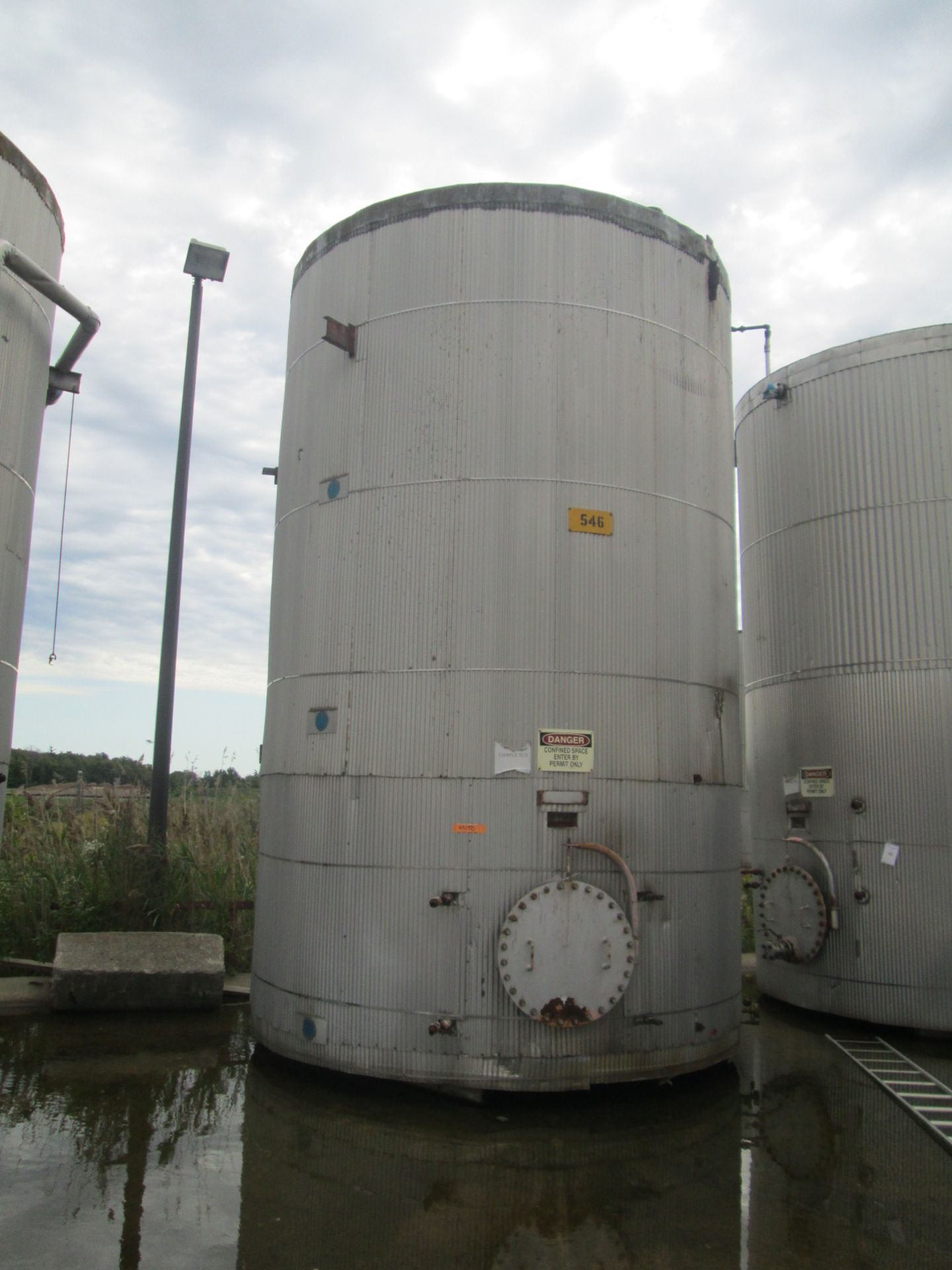 14500 O'Conner storage tank, carbon steel construction, 11'6" diameter x 18'6" straight side, dome - Image 8 of 8