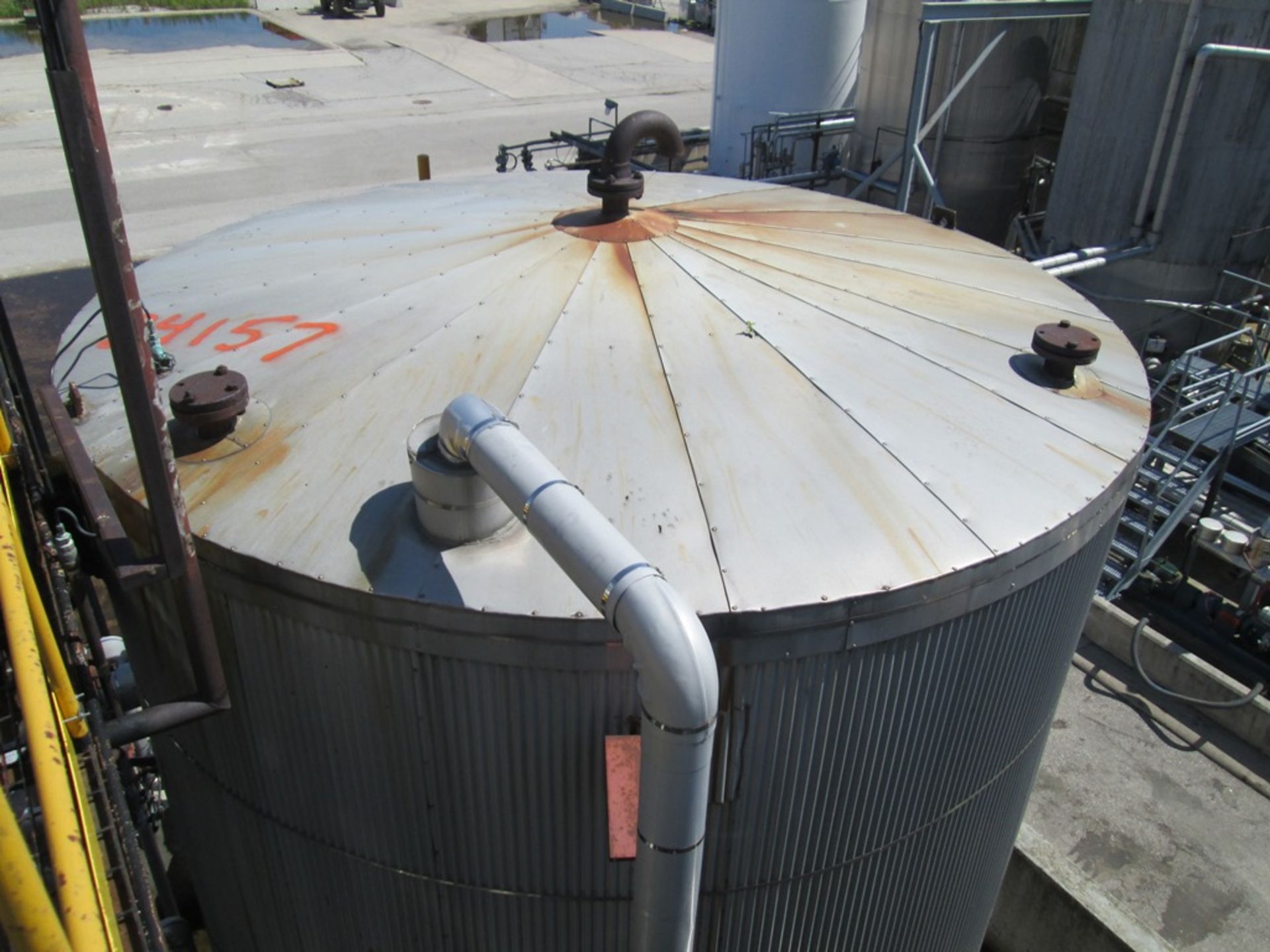 13000 gallon O'Conner storage tank, carbon steel construction, 11' diameter x 18'6" straight side, - Image 4 of 8