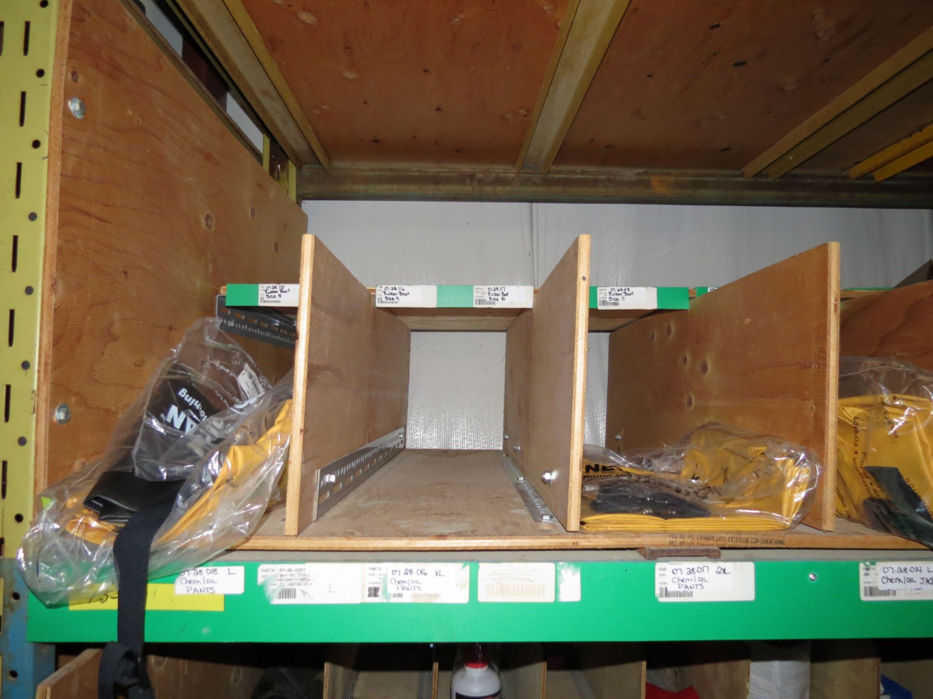 (1) Lot of machine spare parts and supplies on 3 sections of racking - Image 9 of 17