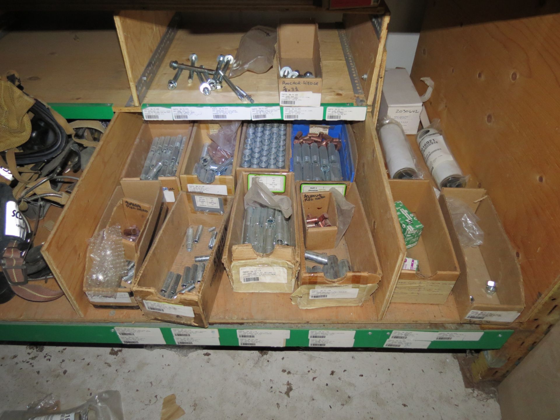 (1) Lot of machine spare parts & electrical components on 4 sections of racking - Image 8 of 15