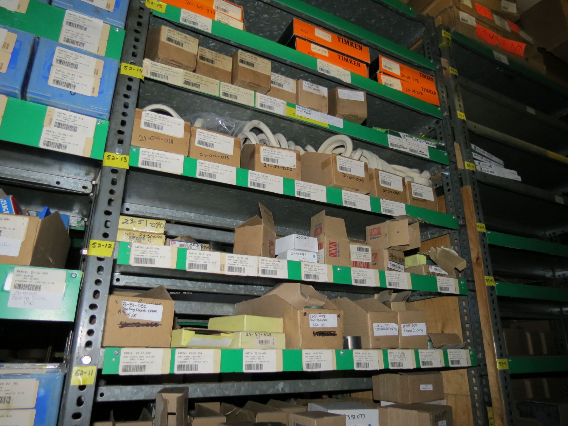 (1) Lot Machine Spare Parts on bolted shelving - Unused Bearing - Chains - electrical boxes etc.. - Image 42 of 43