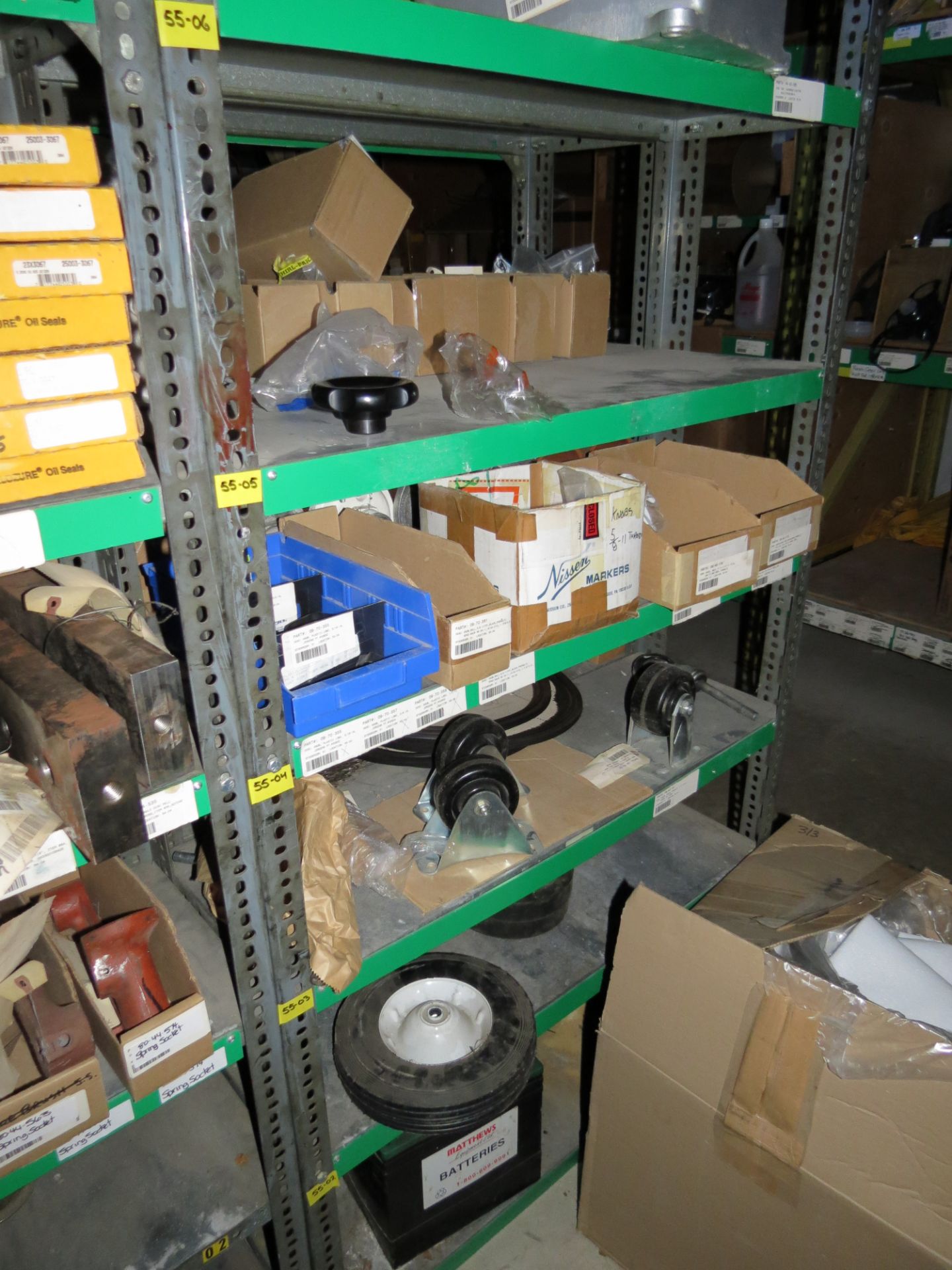 (1) Lot Machine Spare Parts on bolted shelving - Unused Bearing - Chains - electrical boxes etc.. - Image 33 of 43