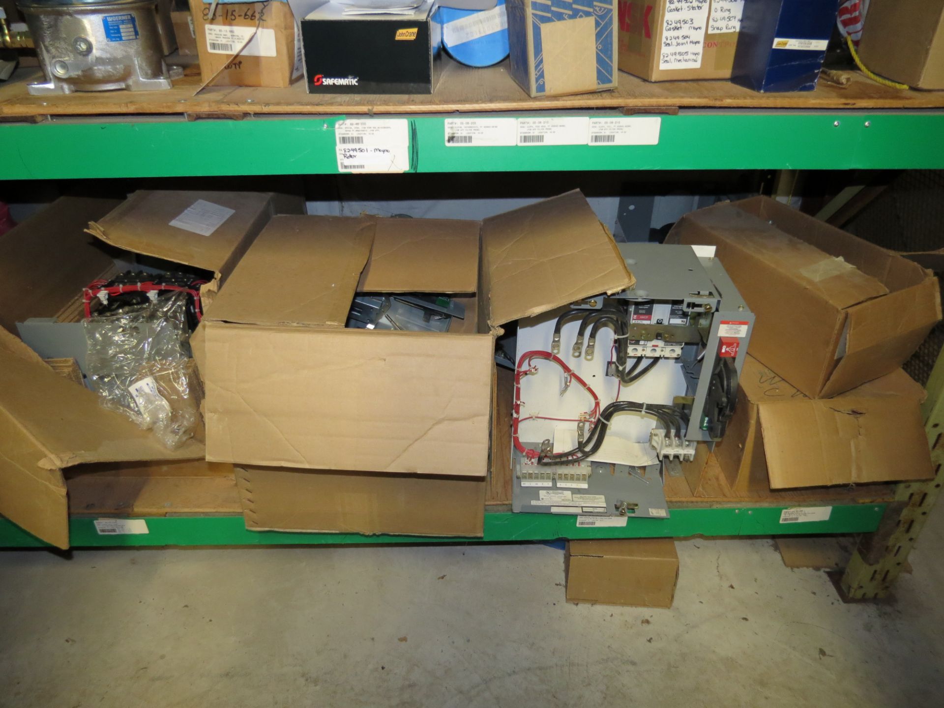 (1) Lot of machine spare parts and supplies on 3 sections of racking - Image 6 of 17