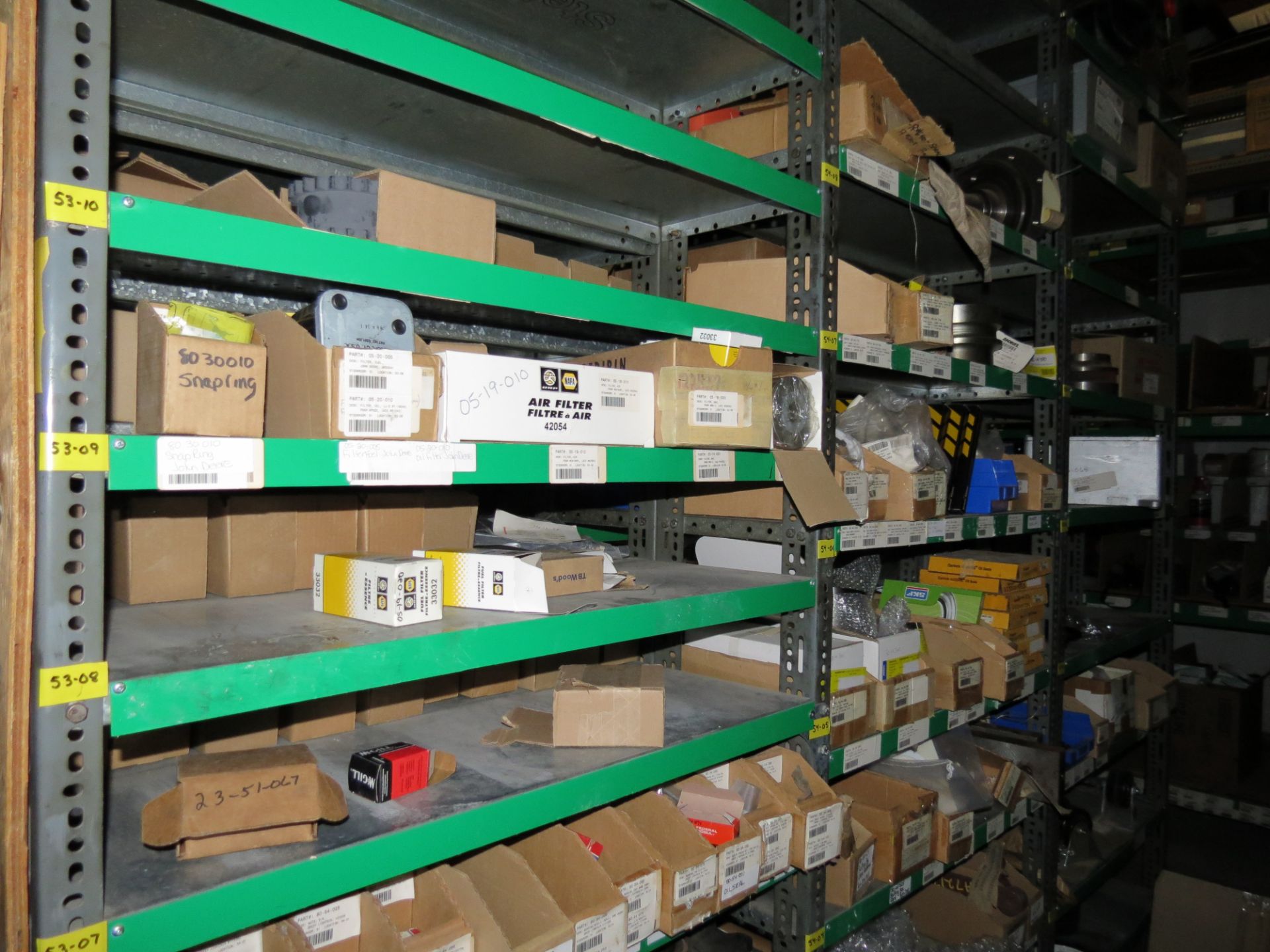 (1) Lot Machine Spare Parts on bolted shelving - Unused Bearing - Chains - electrical boxes etc.. - Image 37 of 43