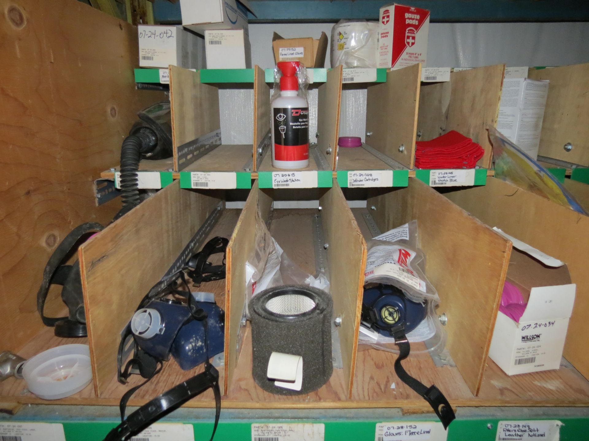 (1) Lot of machine spare parts and supplies on 3 sections of racking - Image 8 of 17