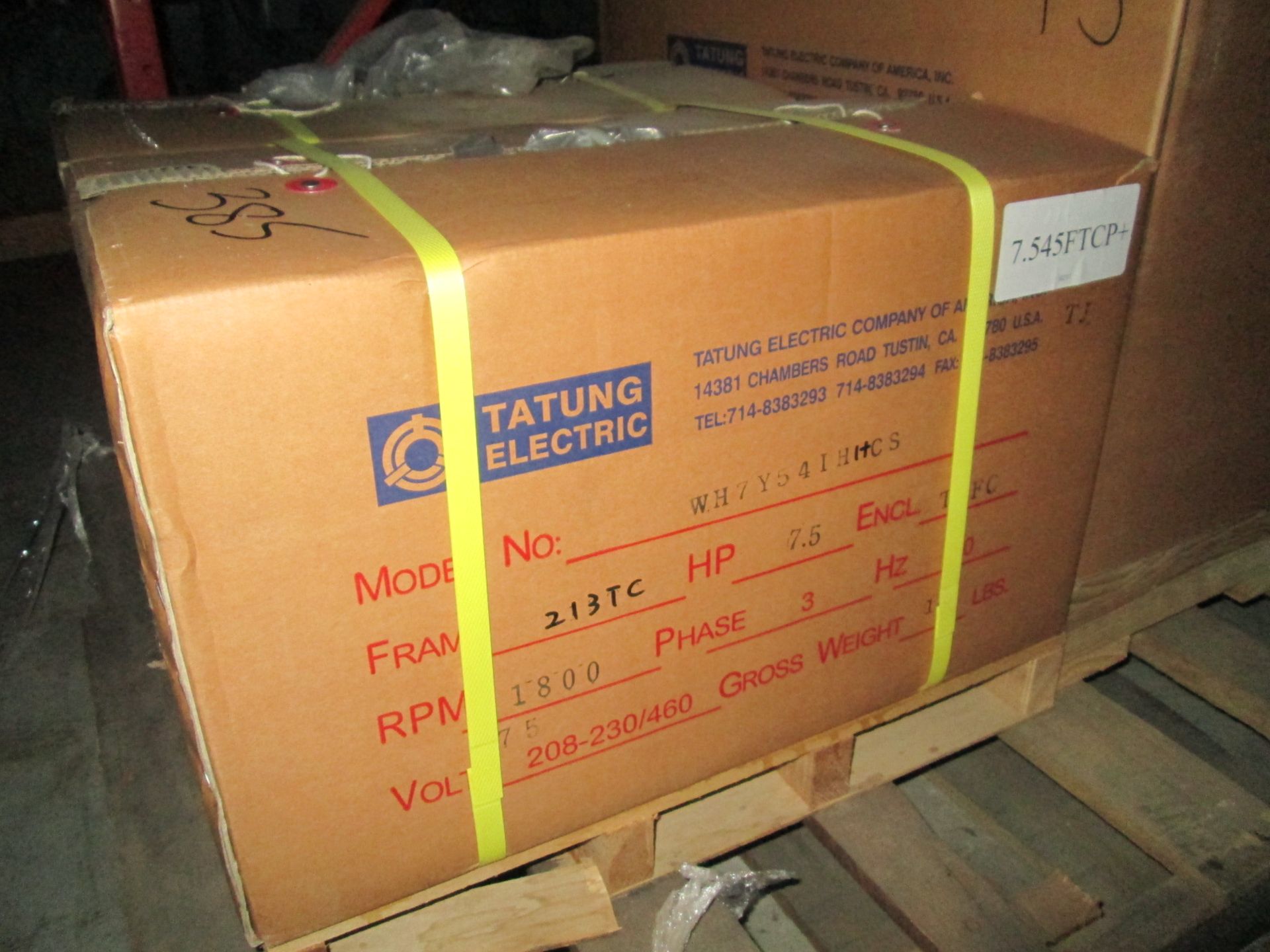 (2) Unused Tatung Electric Motors (in Boxes) 1x 10 HP & 1 x 7.5 HP - Bild 2 aus 3