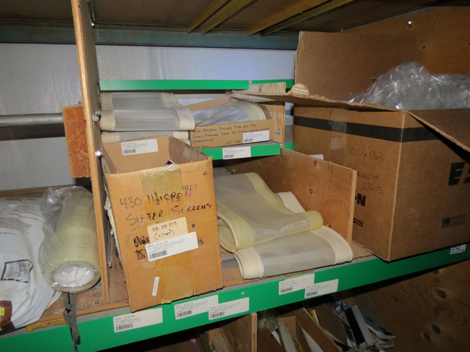 (1) Lot of machine spare parts and supplies on 3 sections of racking - Image 16 of 17