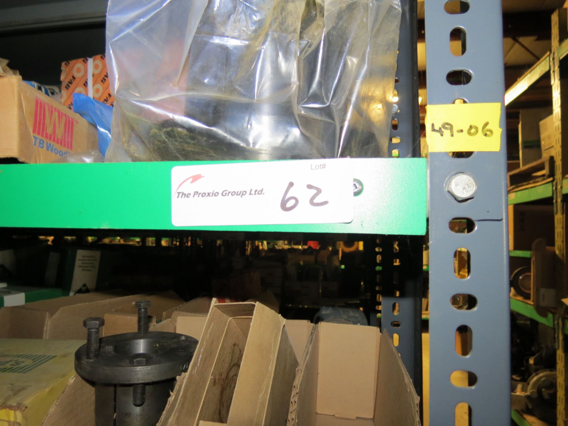 (1) Lot Machine Spare Parts on bolted shelving - Unused Bearing - Chains - electrical boxes etc.. - Image 29 of 43