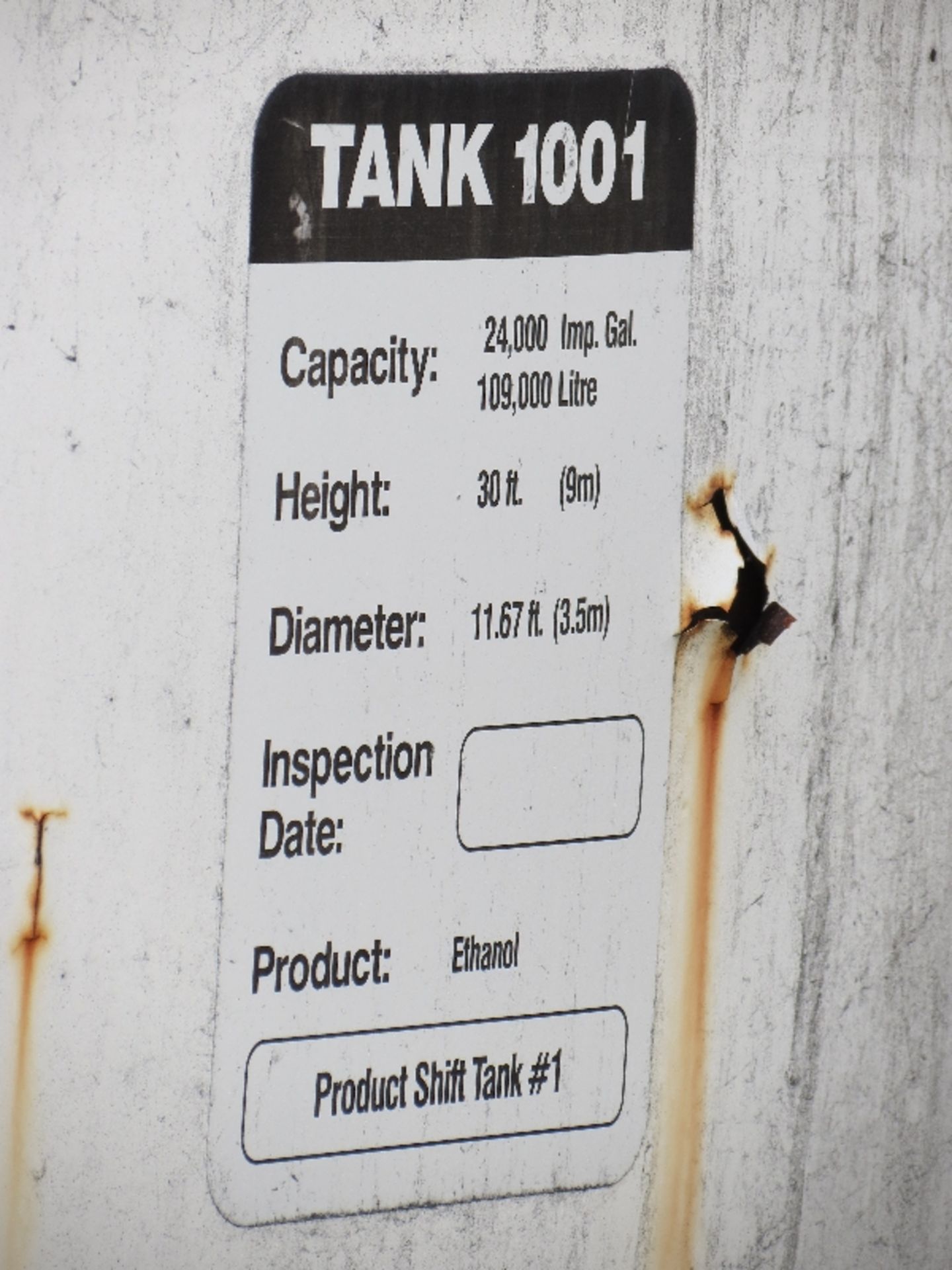 109,000 Litre Ethanol Storage Tank - Image 3 of 4