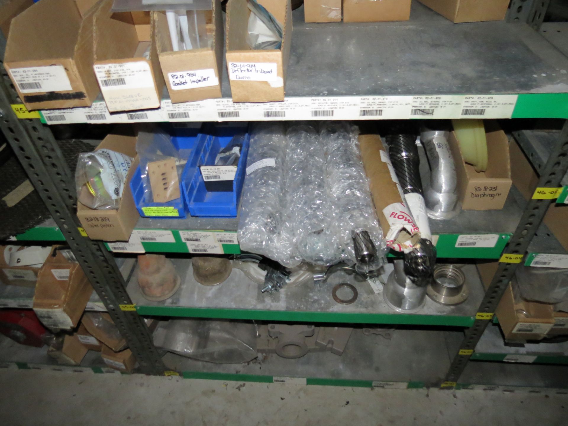 (1) Lot Machine Spare Parts on bolted shelving - Unused Bearing - Chains - electrical boxes etc.. - Image 12 of 43