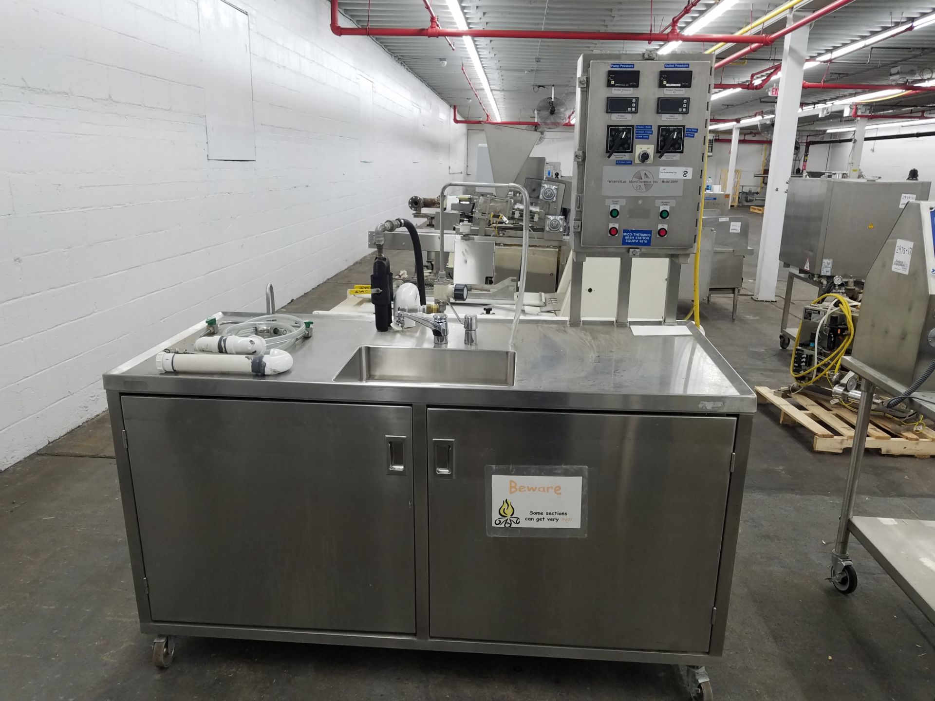 MicroThermics UHT/HTST Lab Scale Pasteurizer, model 25hv, for high viscosity beverages