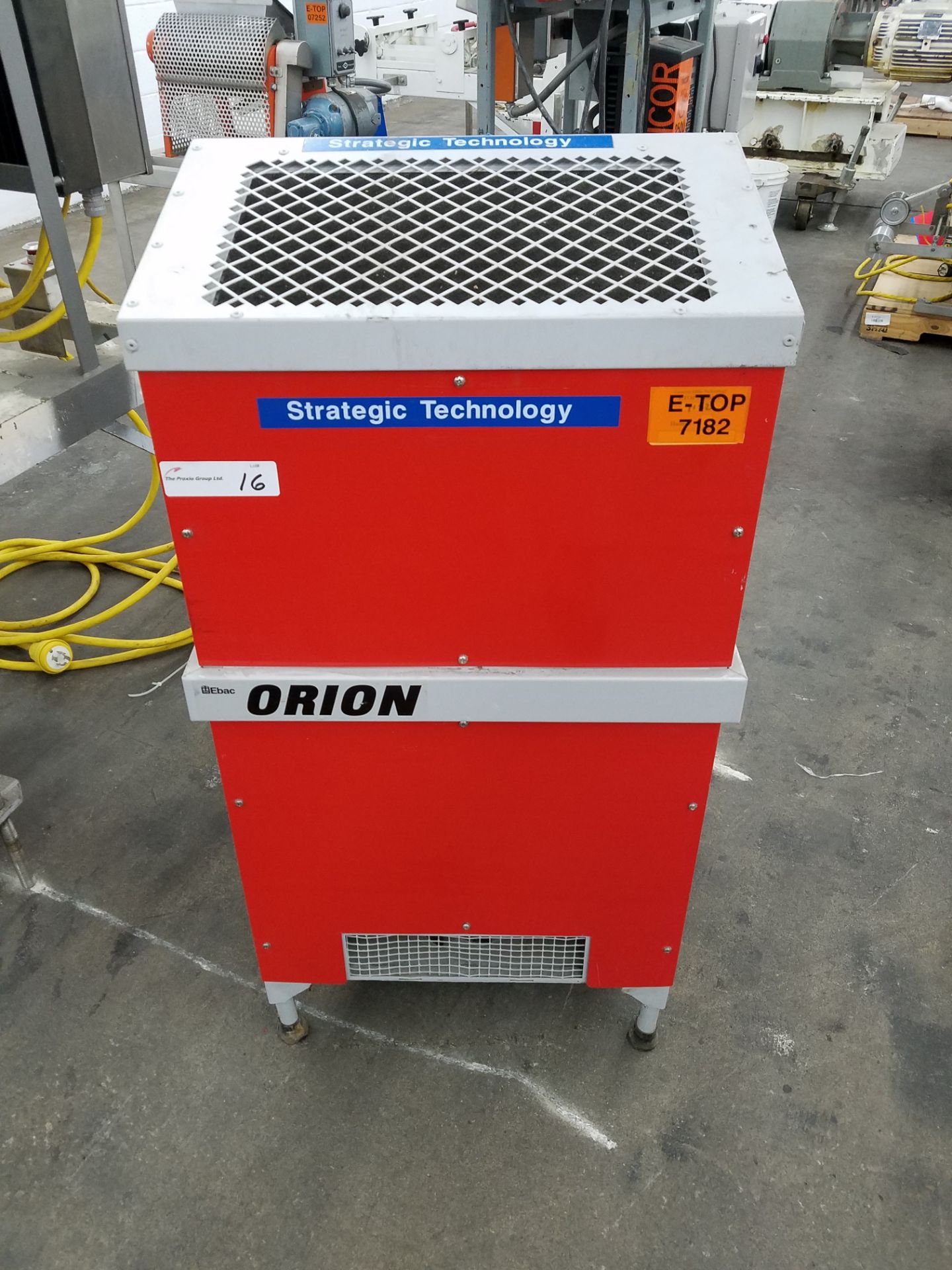 Ebac Inc dehumidifier, type Orion, model 10270GR-US, .9 kw, r22 refrigerant, serial# 79013975.