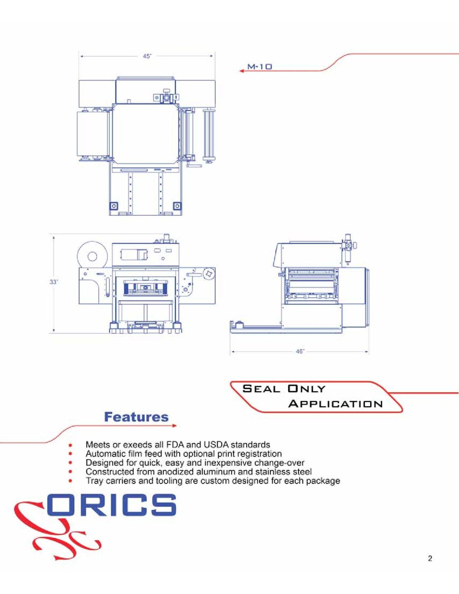 Orics Industries sealer, model M-10, up to 10 cycles/minute, .5 hp, 120 volt, serial# CML51007. - Image 8 of 8