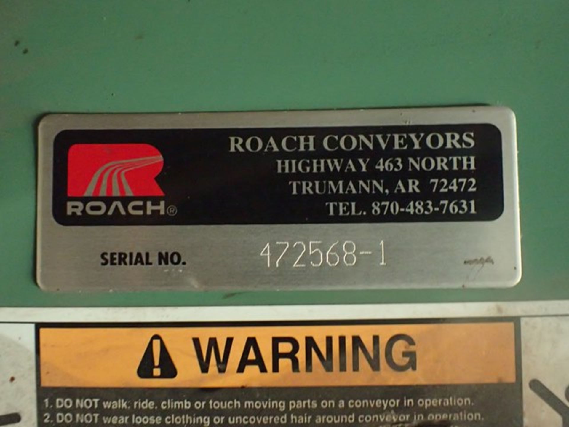 36" x 288" Roach Belt Conveyor - Image 6 of 7