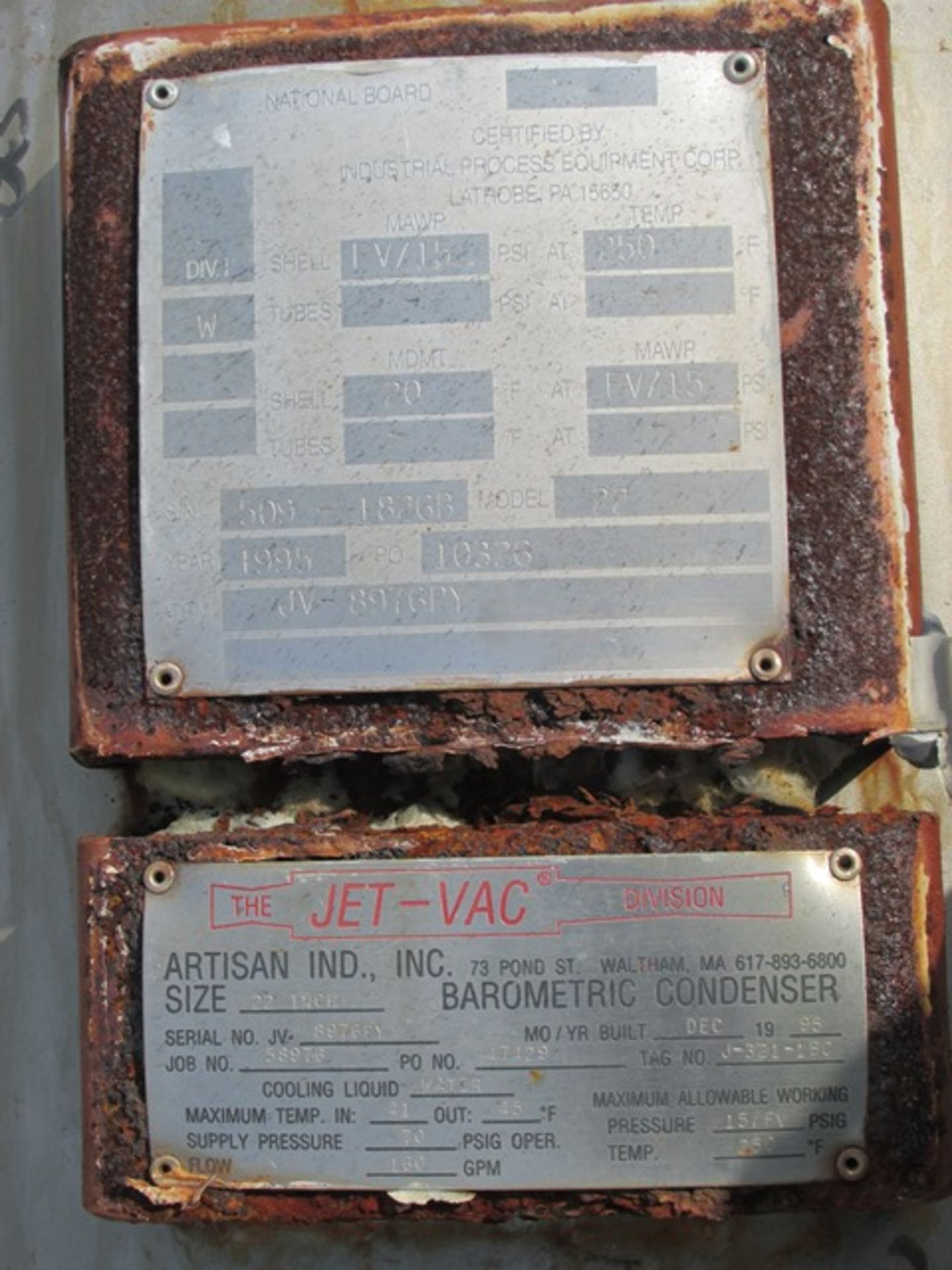 22"" ARTISAN JET-O-VAC BAROMETRIC CONDENSER - Image 6 of 8