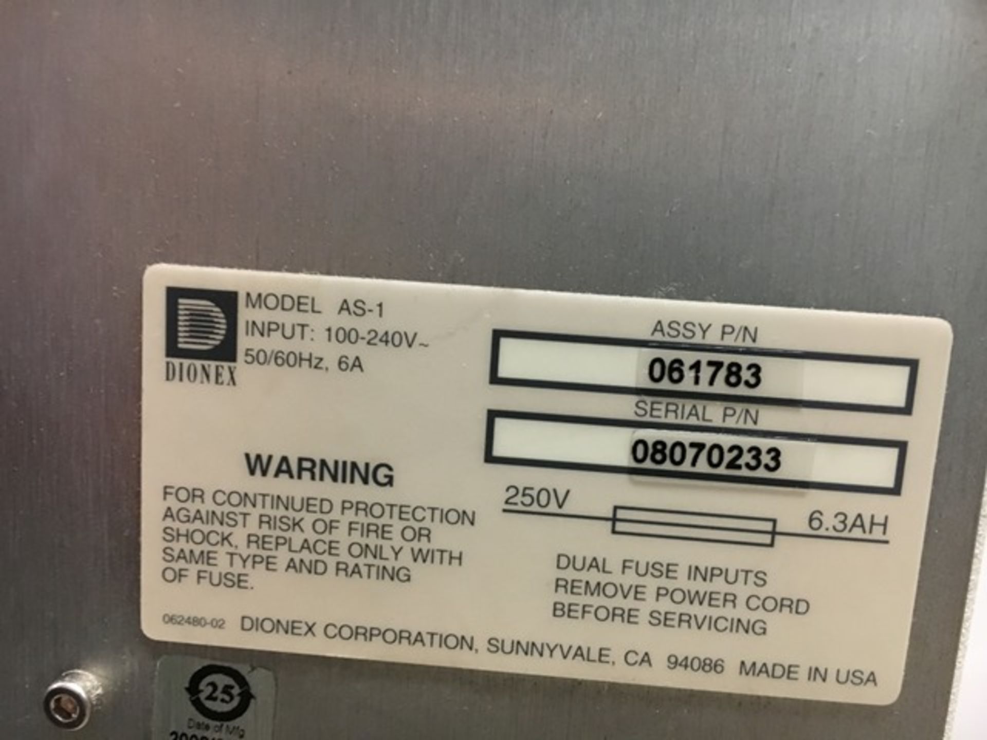 - DIONEX ICS-3000 ION Detector/Chromatography Module Model DC-1 DUAL CHANNEL HPLC - Image 3 of 4