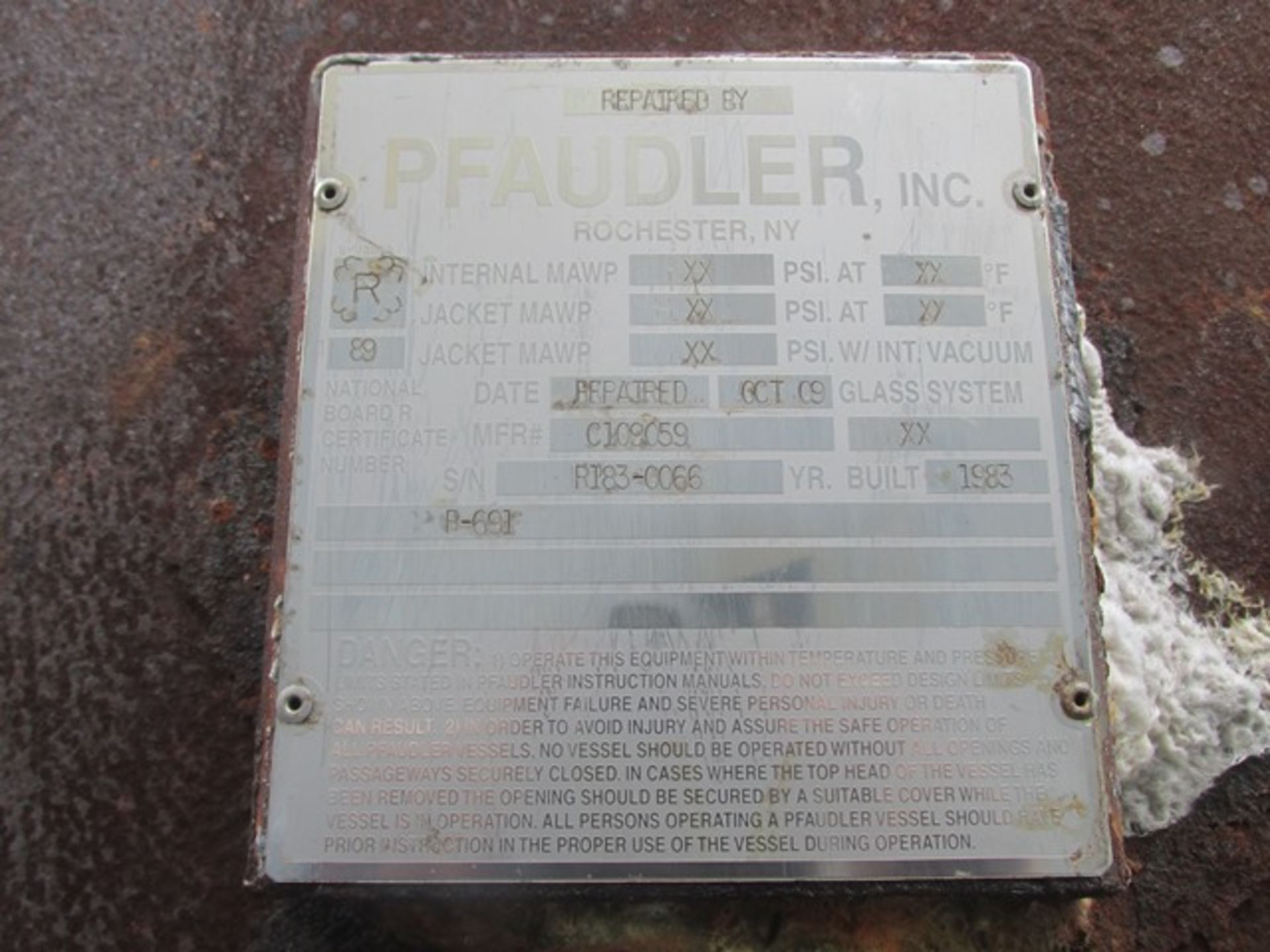 2000 Gal Pfaudler Glass Lined Reactor - Image 10 of 10
