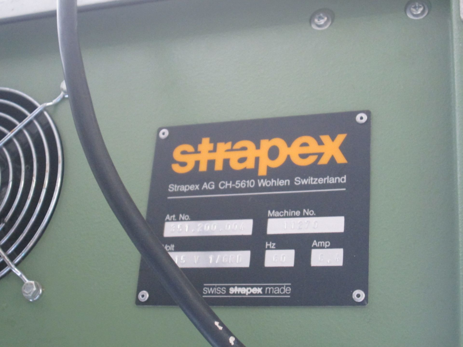 Strapex Strapping Machine, Model 351 200 004, serial number 1127, runs on 110v. For plastic - Image 12 of 14