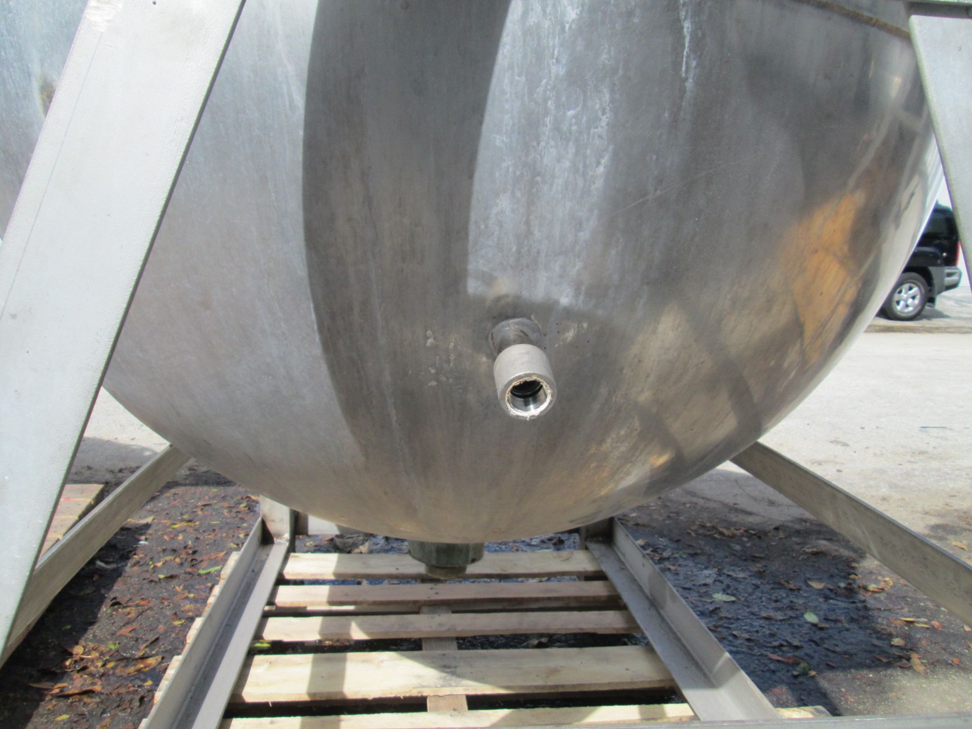300 Gallon Lee Industries Stainless Steel Hemispherical Kettle, Jacketed on Bottom half with 2-1/ - Image 8 of 29