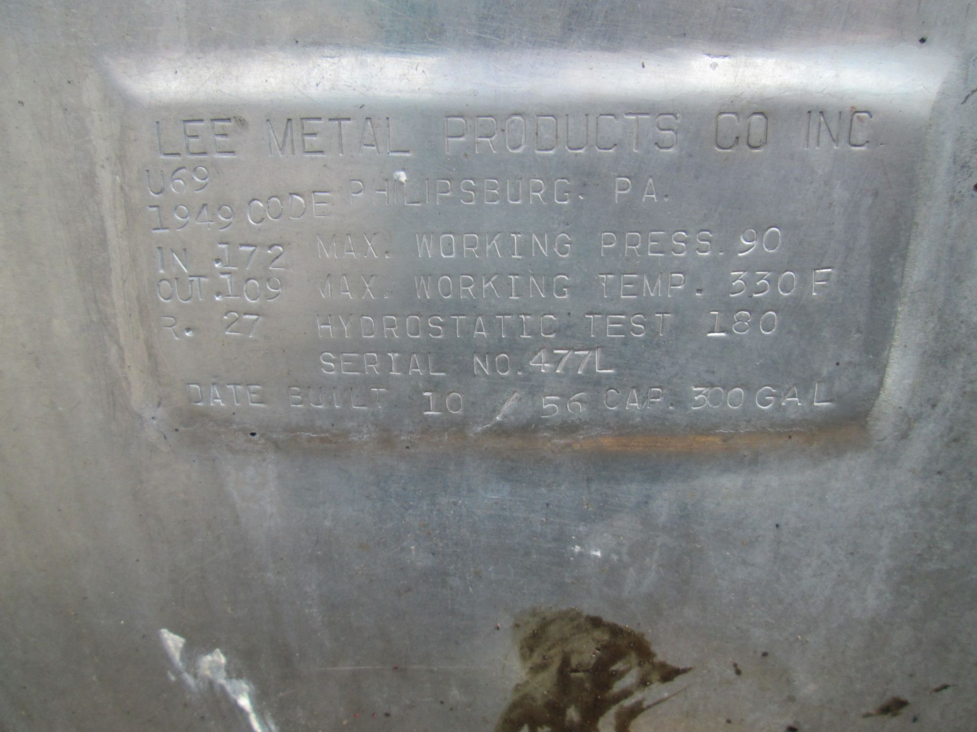 300 Gallon Lee Industries Stainless Steel Hemispherical Kettle, Jacketed on Bottom half with 2-1/ - Image 5 of 21