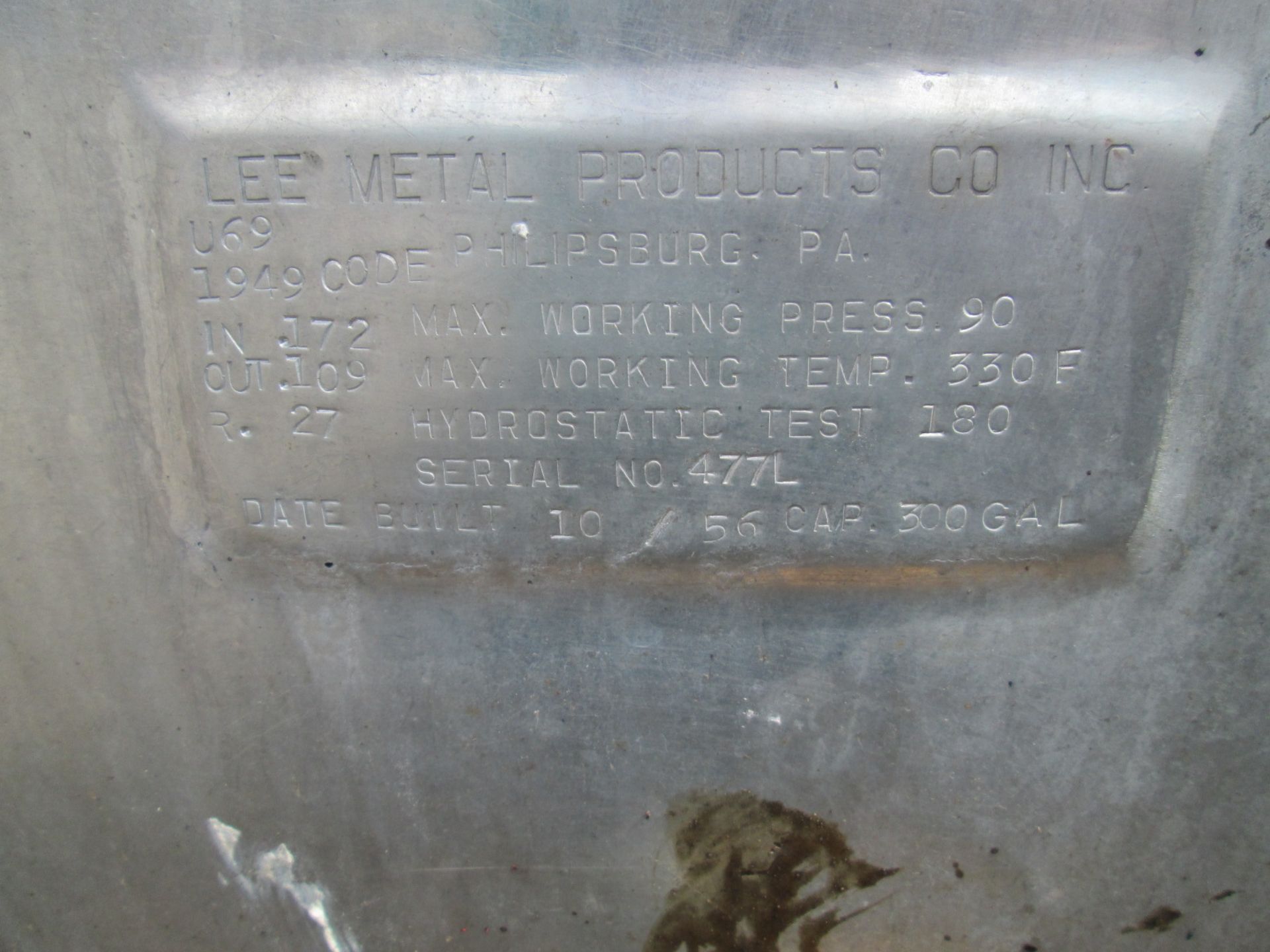 300 Gallon Lee Industries Stainless Steel Hemispherical Kettle, Jacketed on Bottom half with 2-1/ - Image 6 of 21