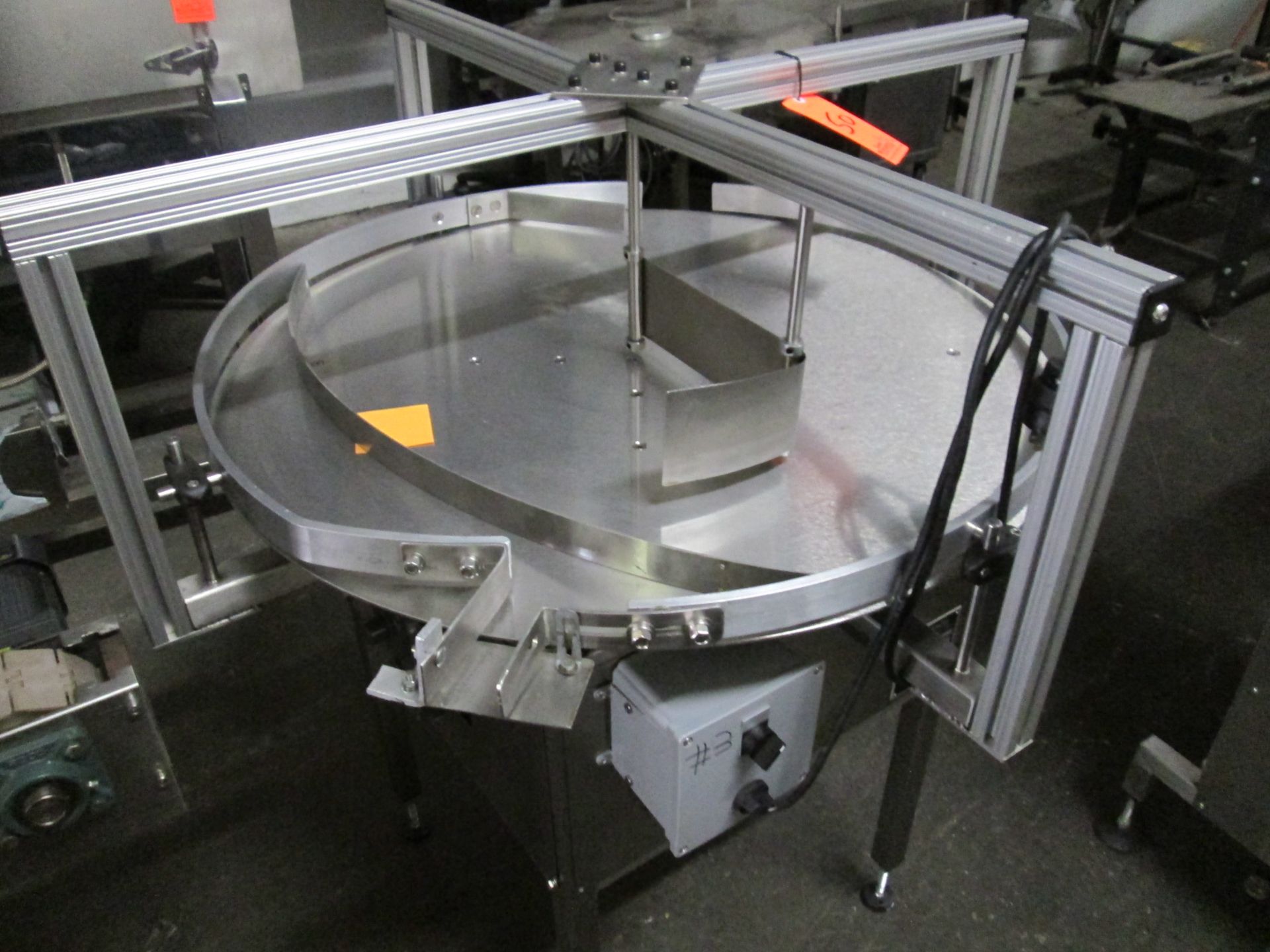 Stainless Steel Turntable 36" x 36" high, on 110v with variable speed control, mfg by No Limits - Image 2 of 4