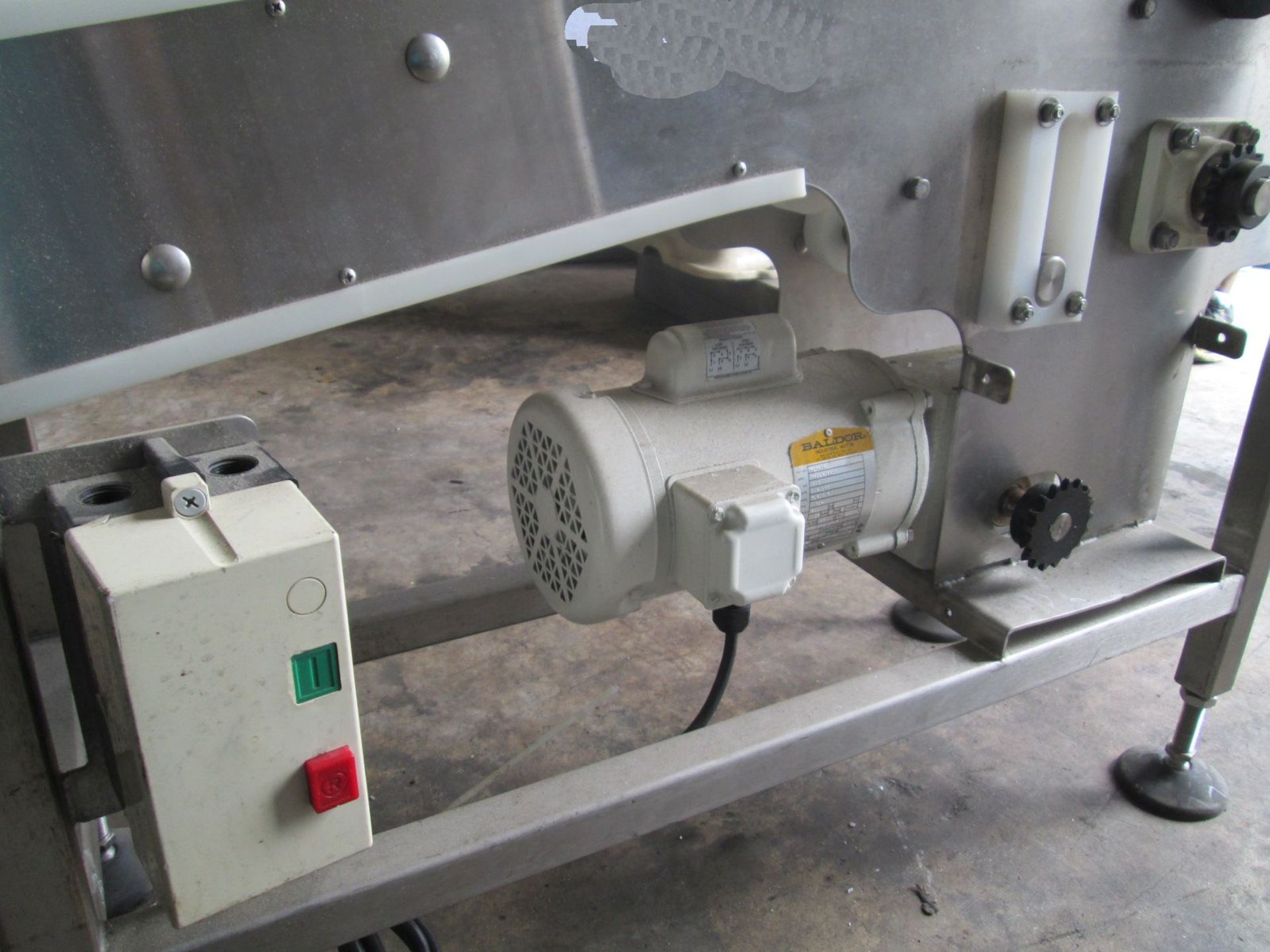 Motorized Stainless Steel Conveyor Section, (less belt) 1/2HP Gear Reduced Drive, on 110v, - Image 2 of 5