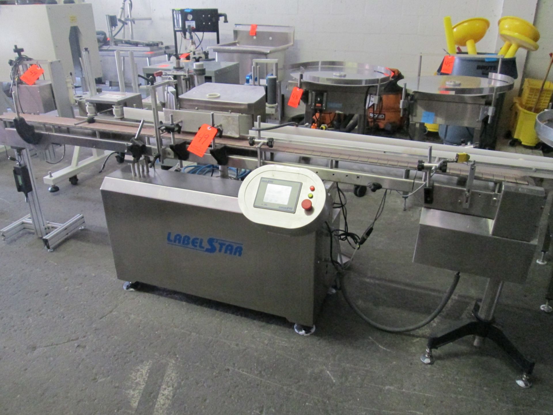 Labelstar Pressure Sensitive Labeler.Single labeling head, model LS130DX, 6" max web, c/w wrap