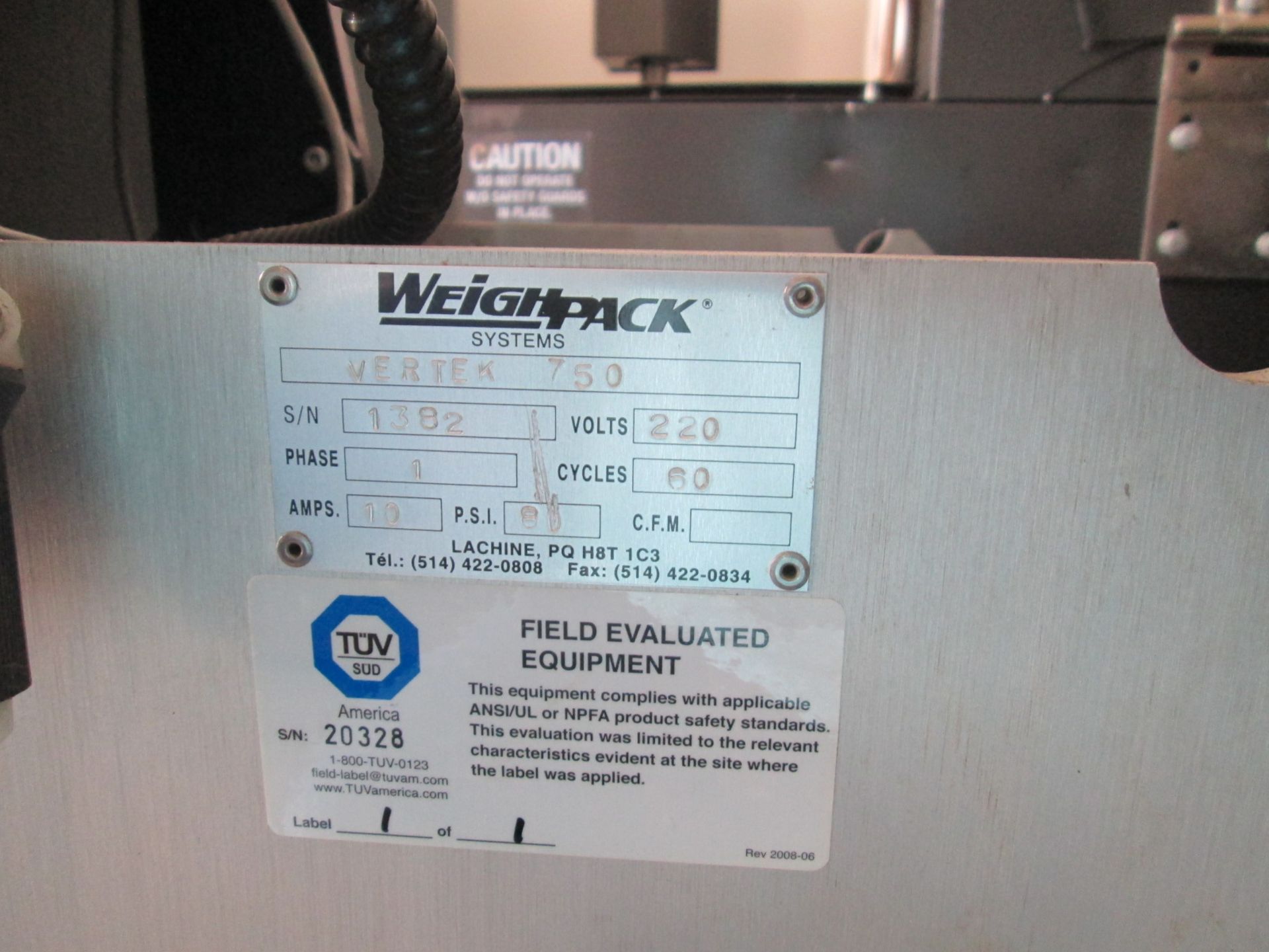 Weighpack Systems Vertical Form Fill Seal Machine with Linear Scale Feeder. Model Vertek 750 - Image 21 of 23