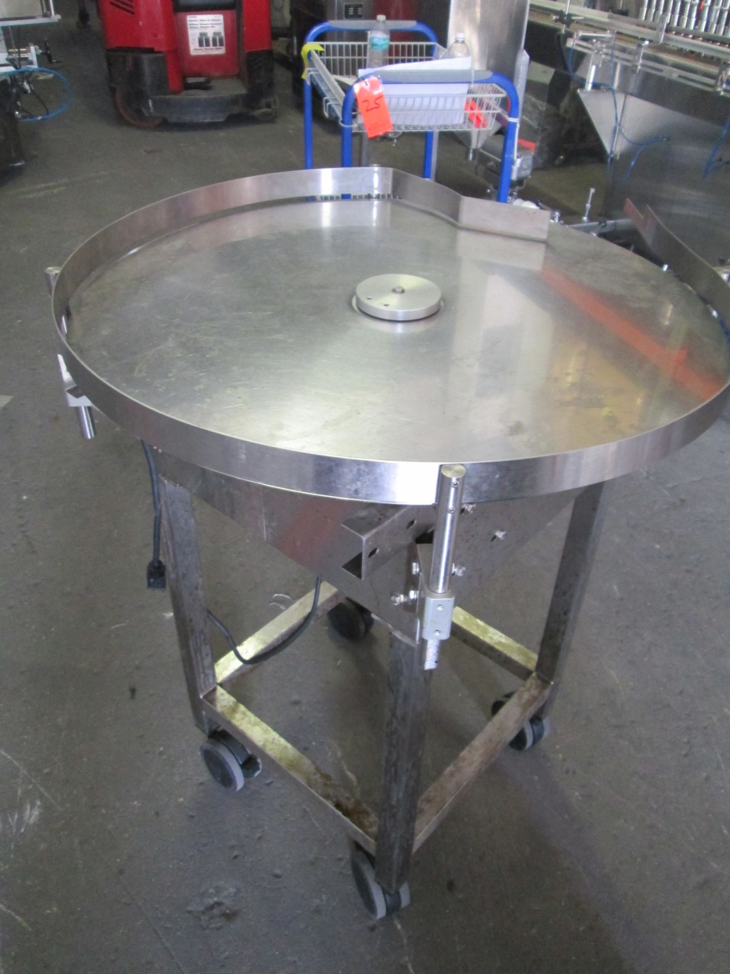 Stainless Steel Turntable, 33" diameter Accumulation Table 110V - Variable speed - Image 4 of 4