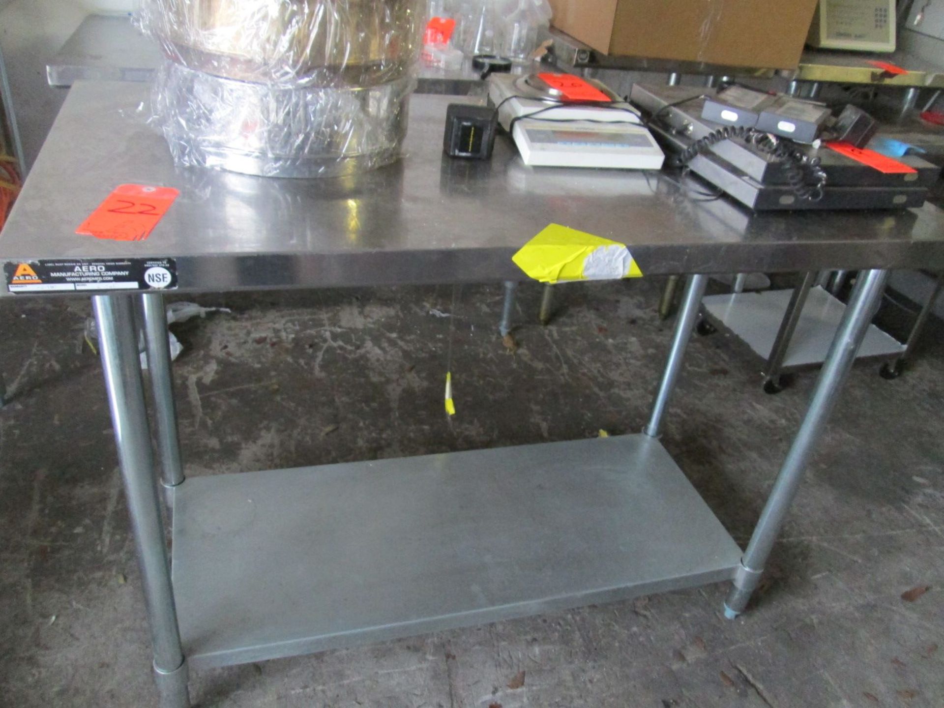 Stainless Steel Table 48" x 24" x 34" high Aero Manufacturing - Image 2 of 3