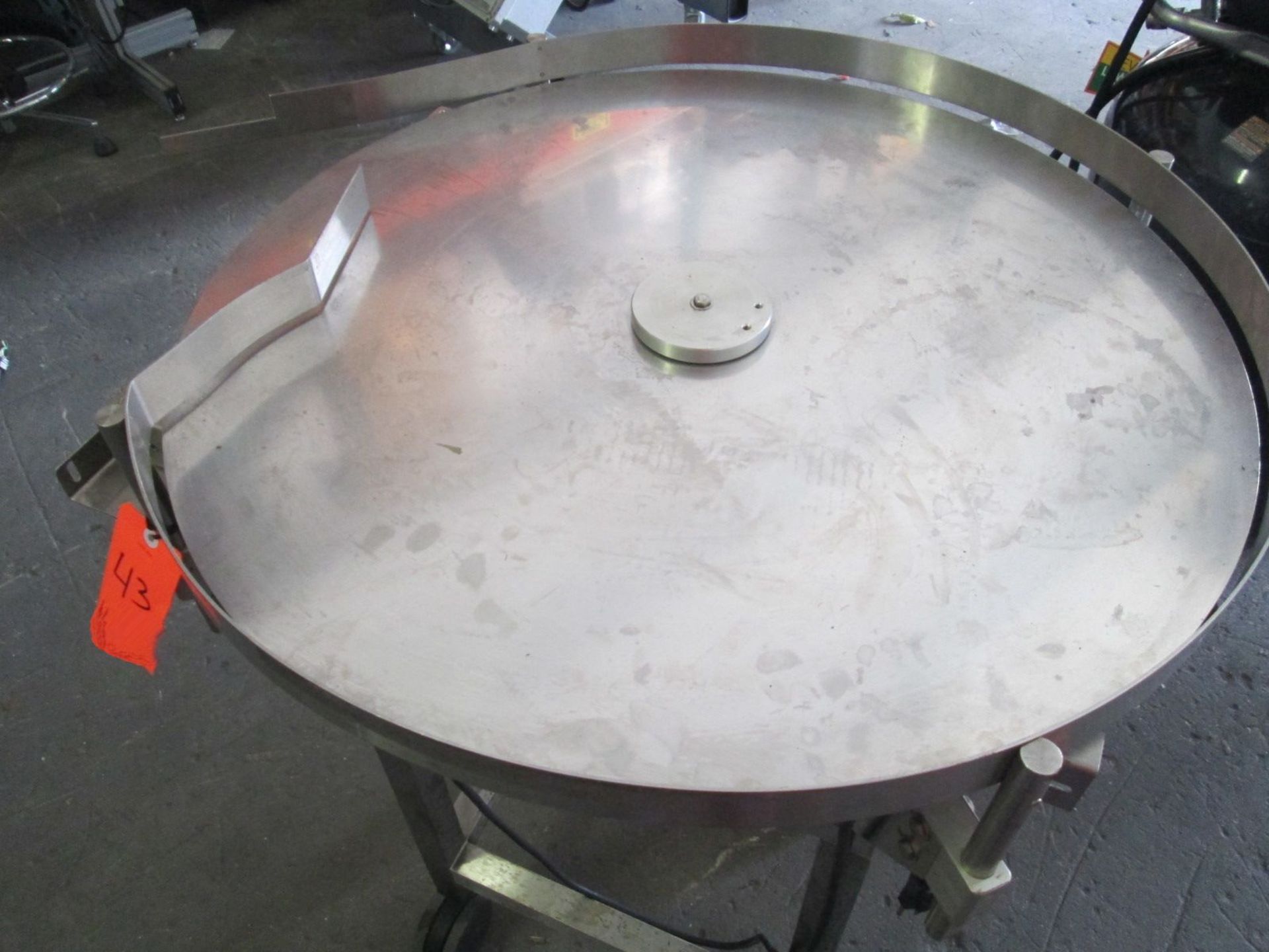 Stainless Steel Turntable, 33" diameter Accumulation Table 110V - Variable speed - Image 2 of 4