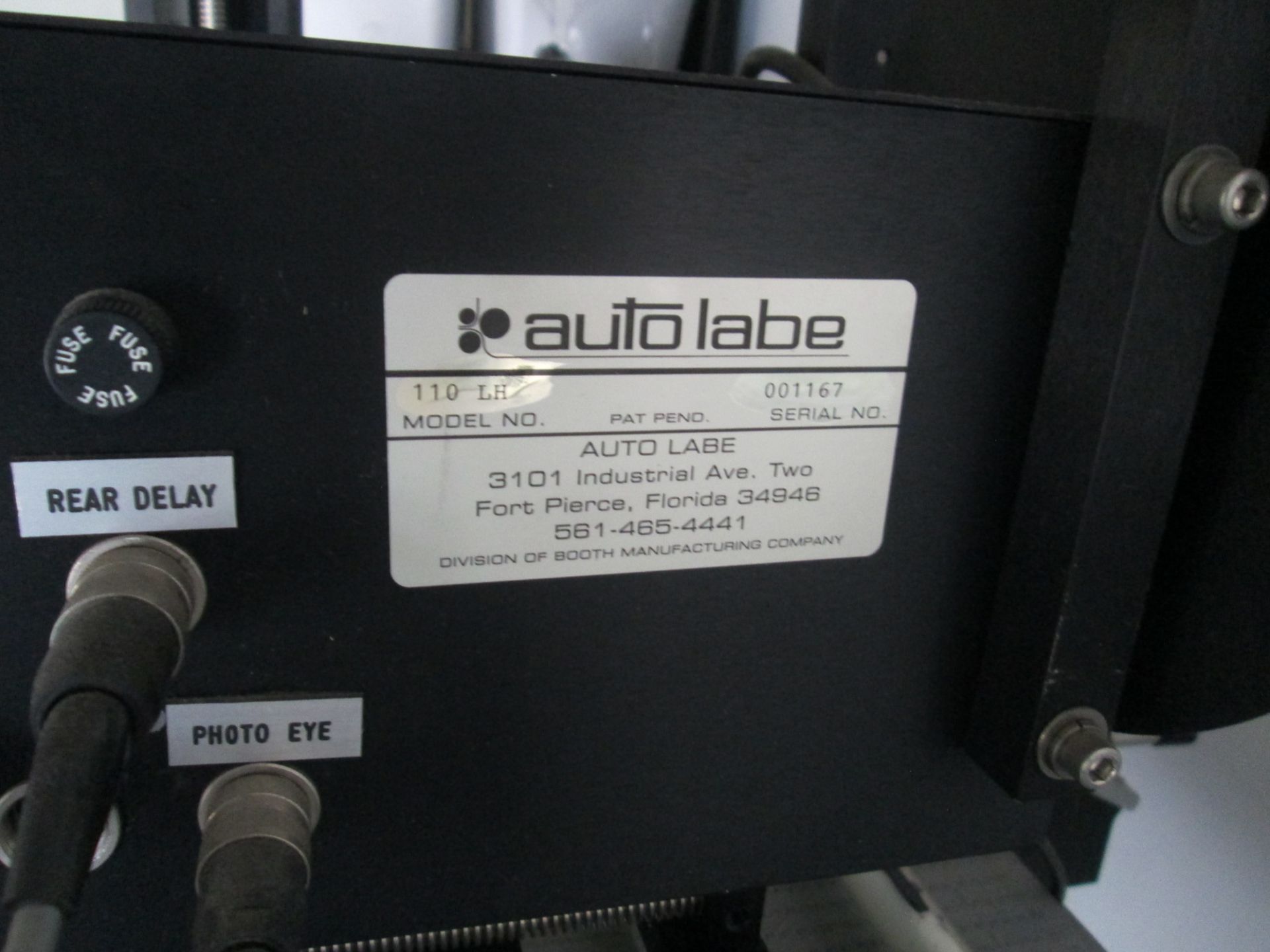 Auto-Labe Model Top Labeler, Model 110LH, Serial number 001167 with conveyor - Bild 10 aus 10