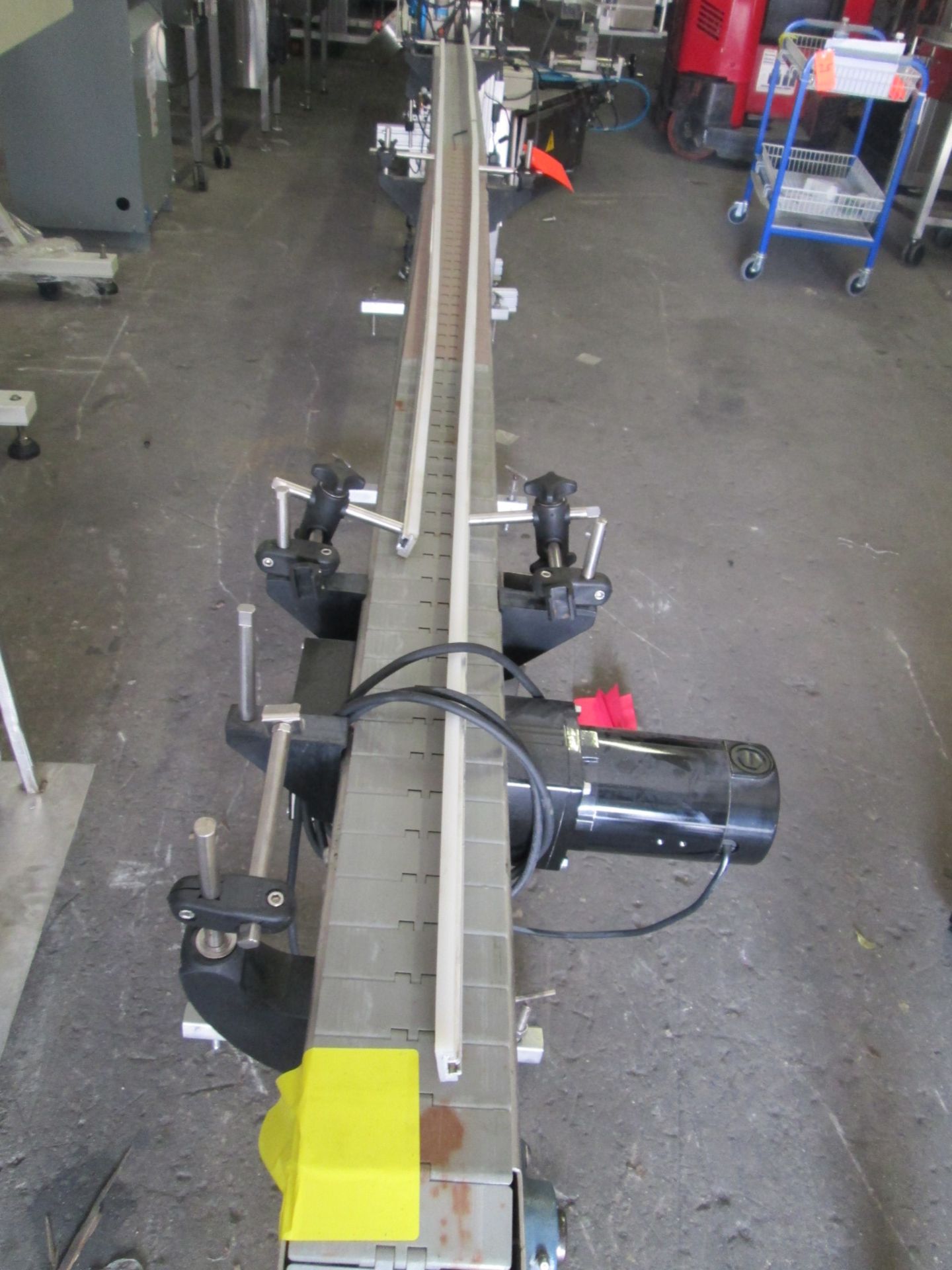 Stainless Steel Conveyor Section, On Legs, with 110v variable speed drive, with belt and guard - Image 3 of 6