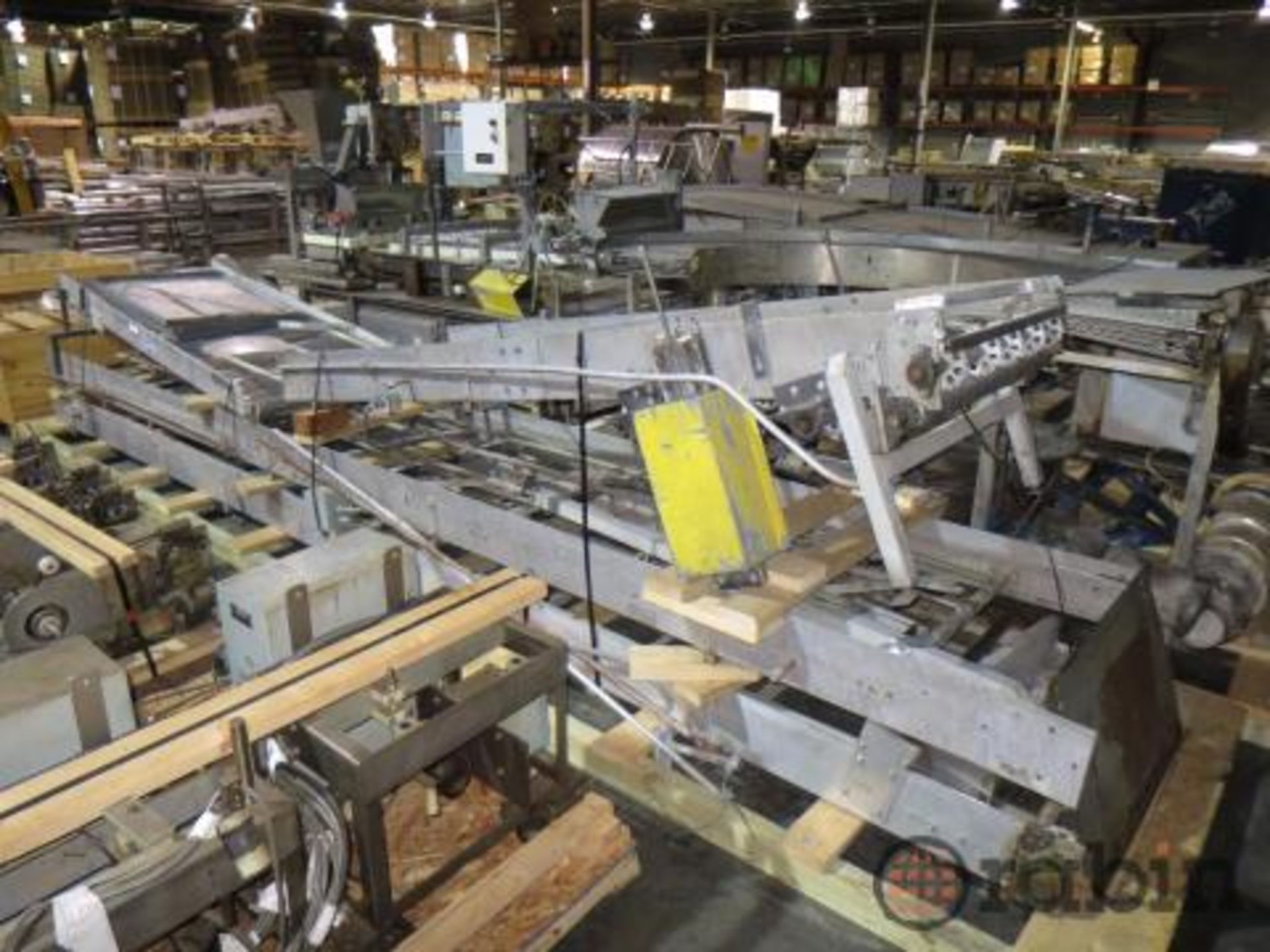 Lot of aluminium framed conveyor including, 24" x 14' section, with 6" x 14' section on one skid, - Image 2 of 2