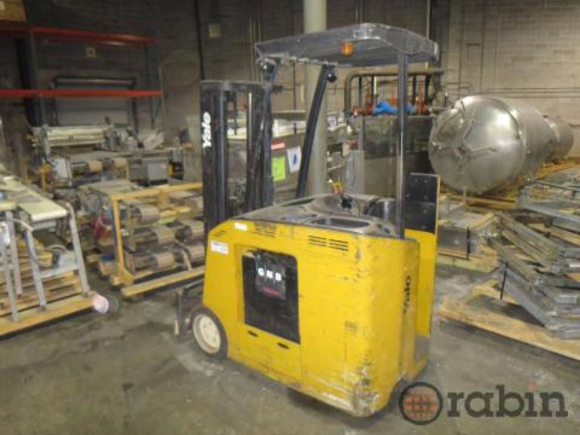 Yale model ESC0-35F stand up forklift, s/n A883NO2355C, electric, 36 volt, 3400 lb cap., No charger,