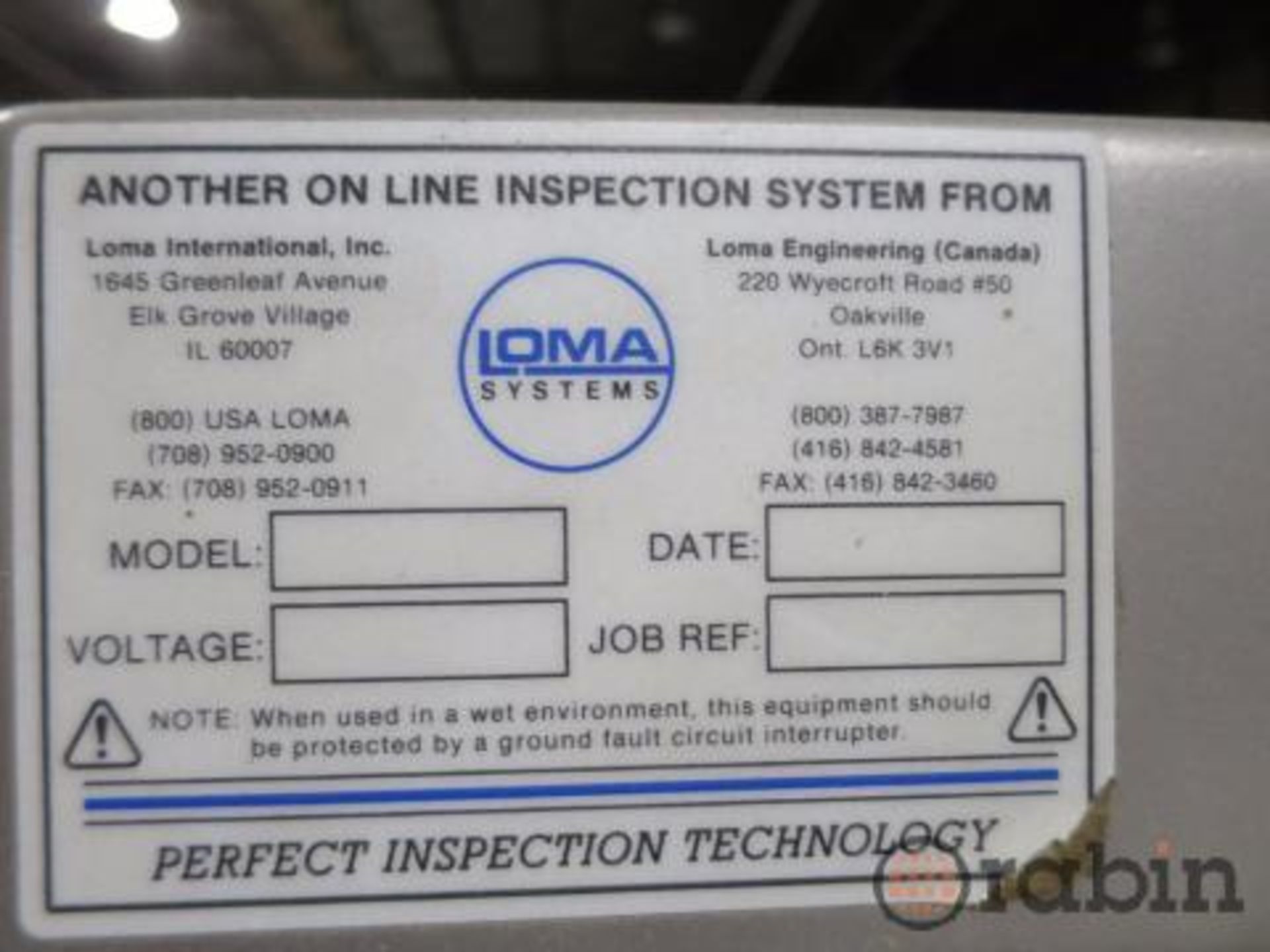 Loma model IQ2 metal detector, 22" wide x 60" long interlocking plastic belt, with approx 4" - Image 3 of 3